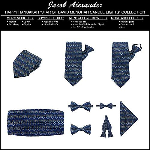 Menorah Candle Clip-On Tie Hanukkah Jewish Accessories
