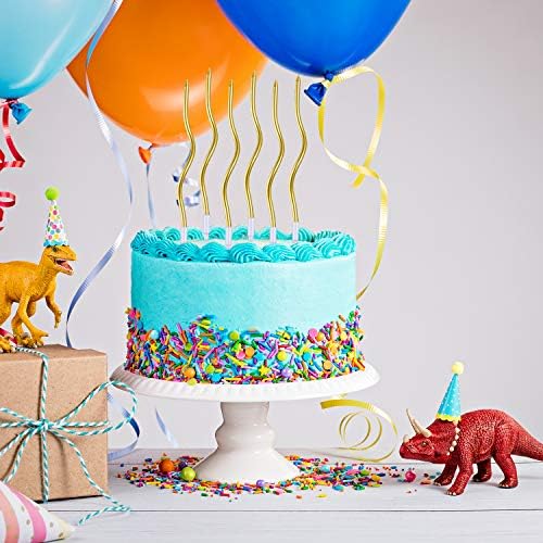 Twisty Metallical Birthday Candles with Holders