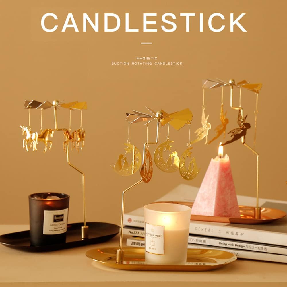 Luxury Spinning Candle Holder for Table Centerpiece