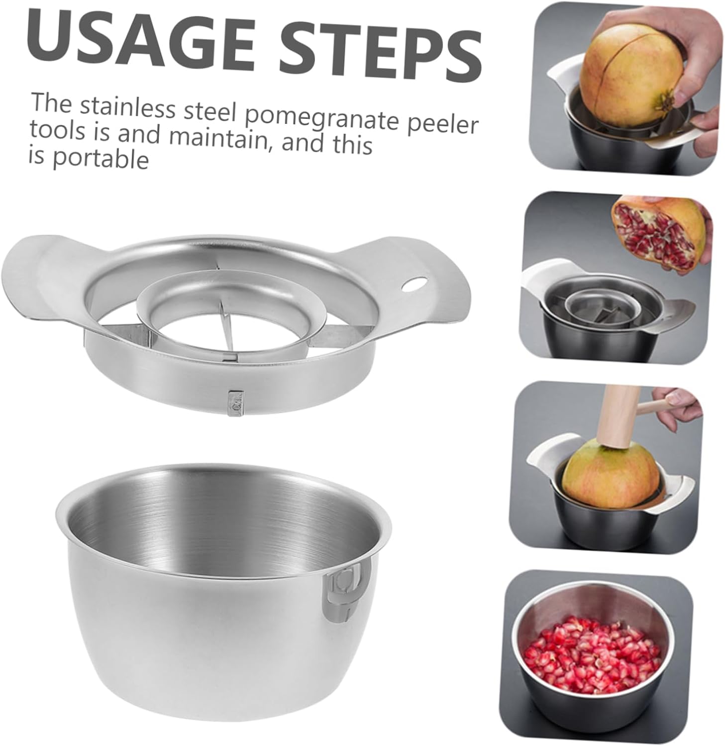 Sturdy Stainless Steel Pomegranate Peeling Tool