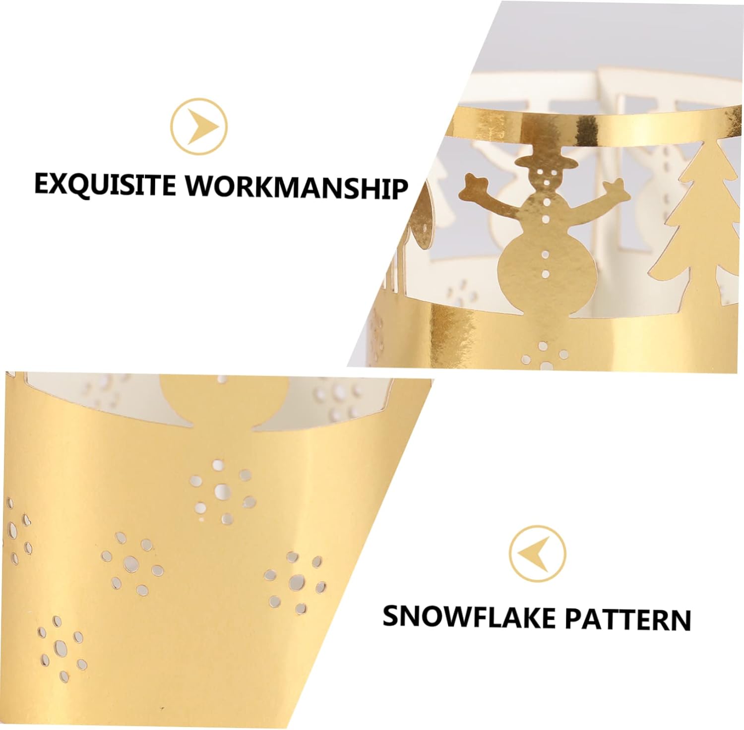 Zerodeko Party Candle Shade - Snowflake 50PCS - Makes Your Home Festive