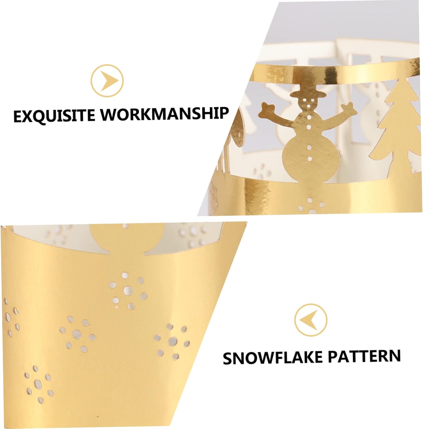 Snowflake Candle Lampshade 50 Pack for Xmas Winter Decor