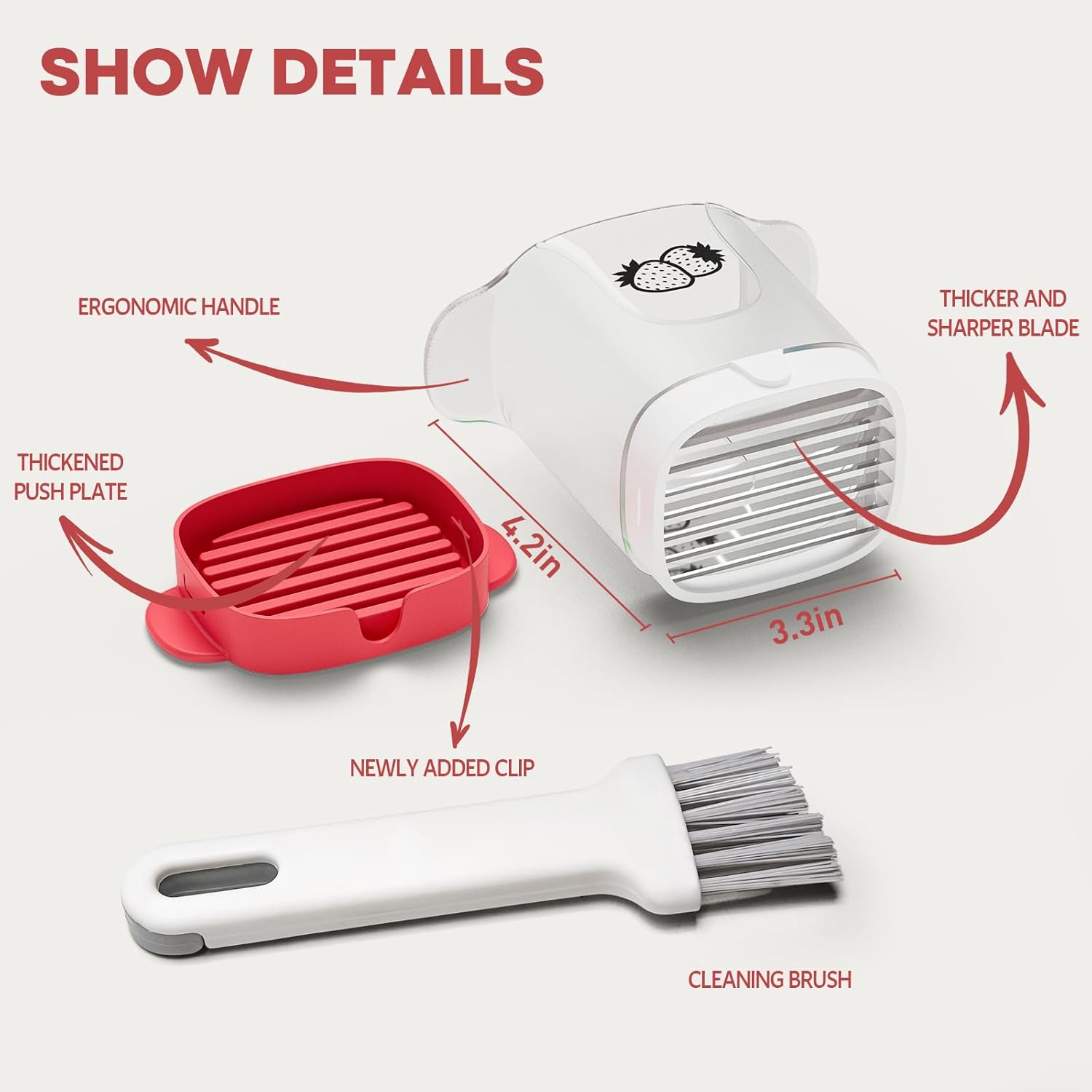TMEDW Premium Fruit and Vegetable Slicer with Brush