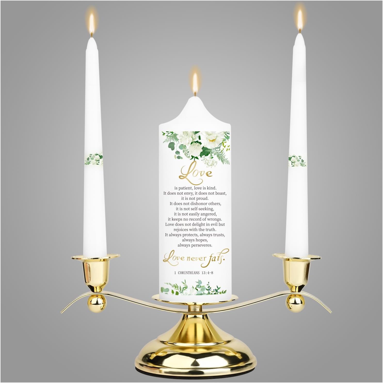3 Unity Wedding Candles Set