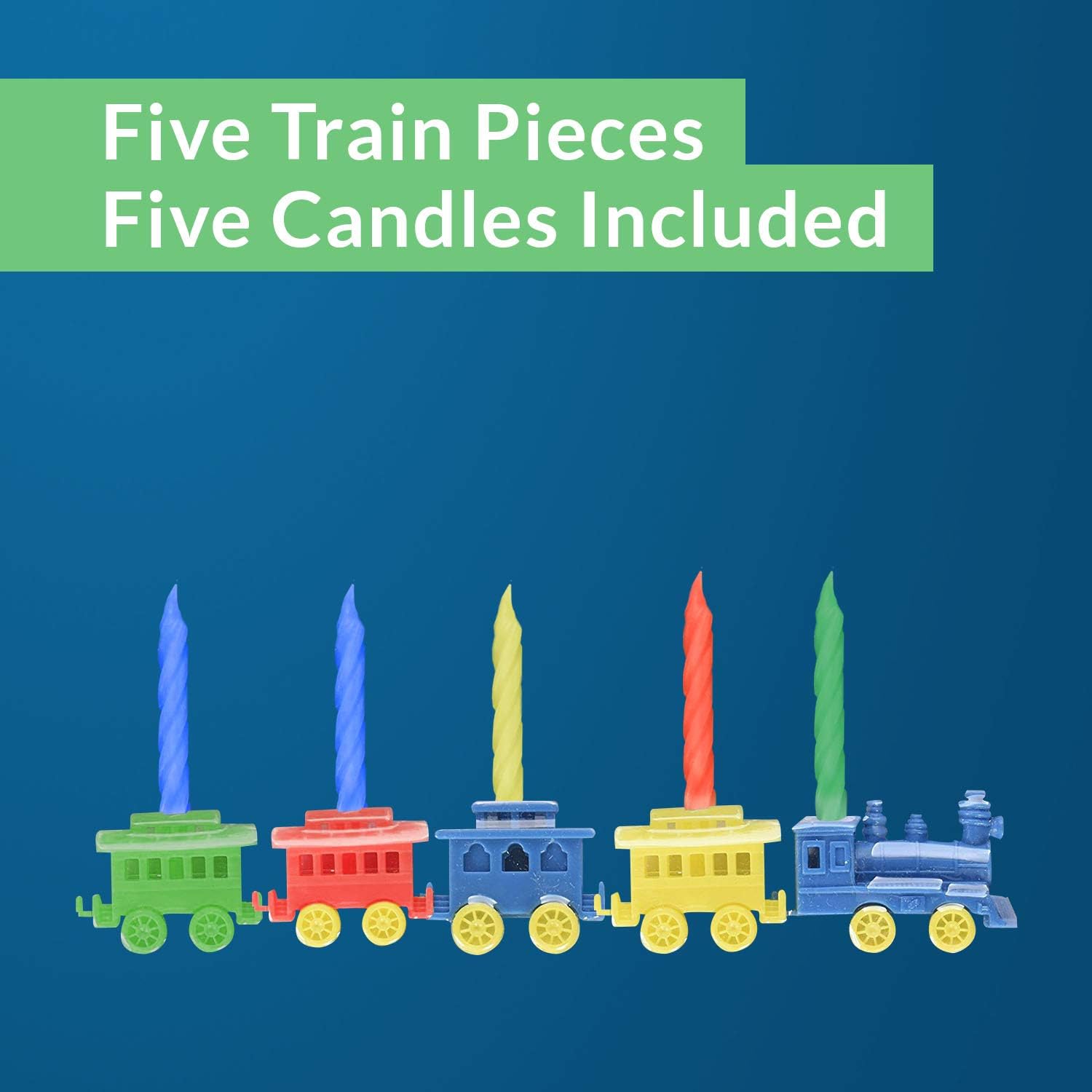 Oasis Supply Birthday Train Candle Holder 5 Candles Included