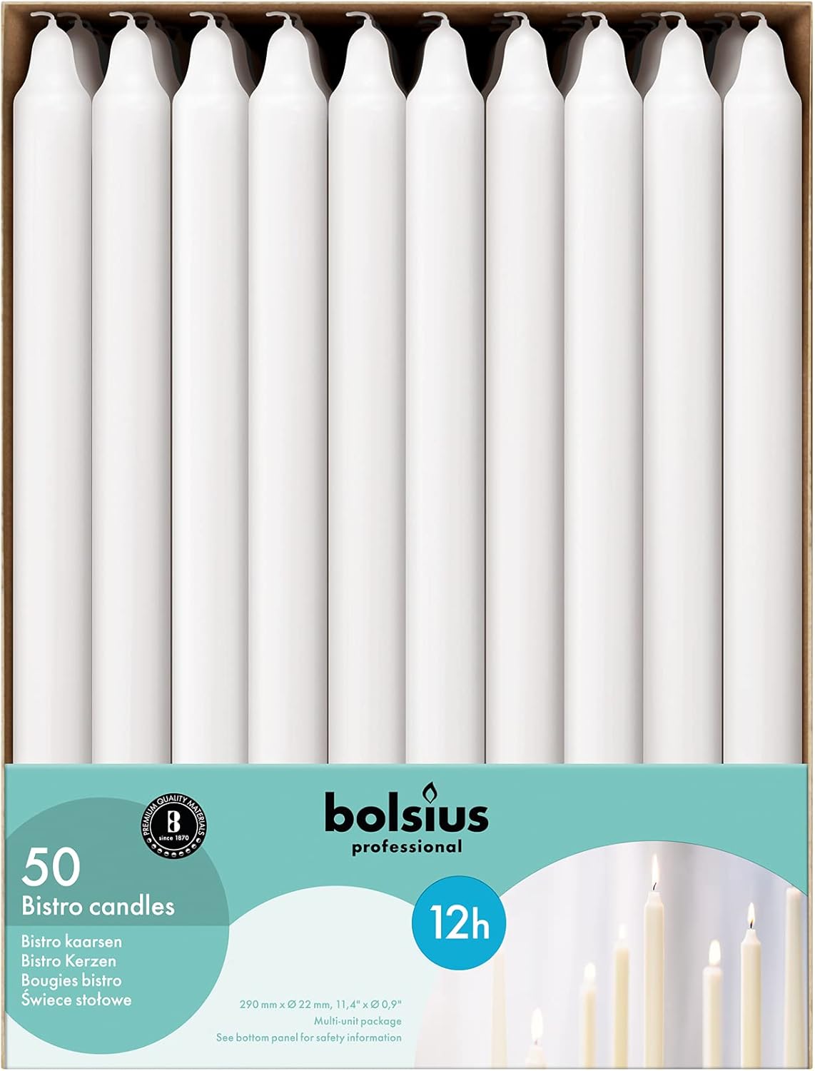 BOLSIUS White Taper Candlesticks