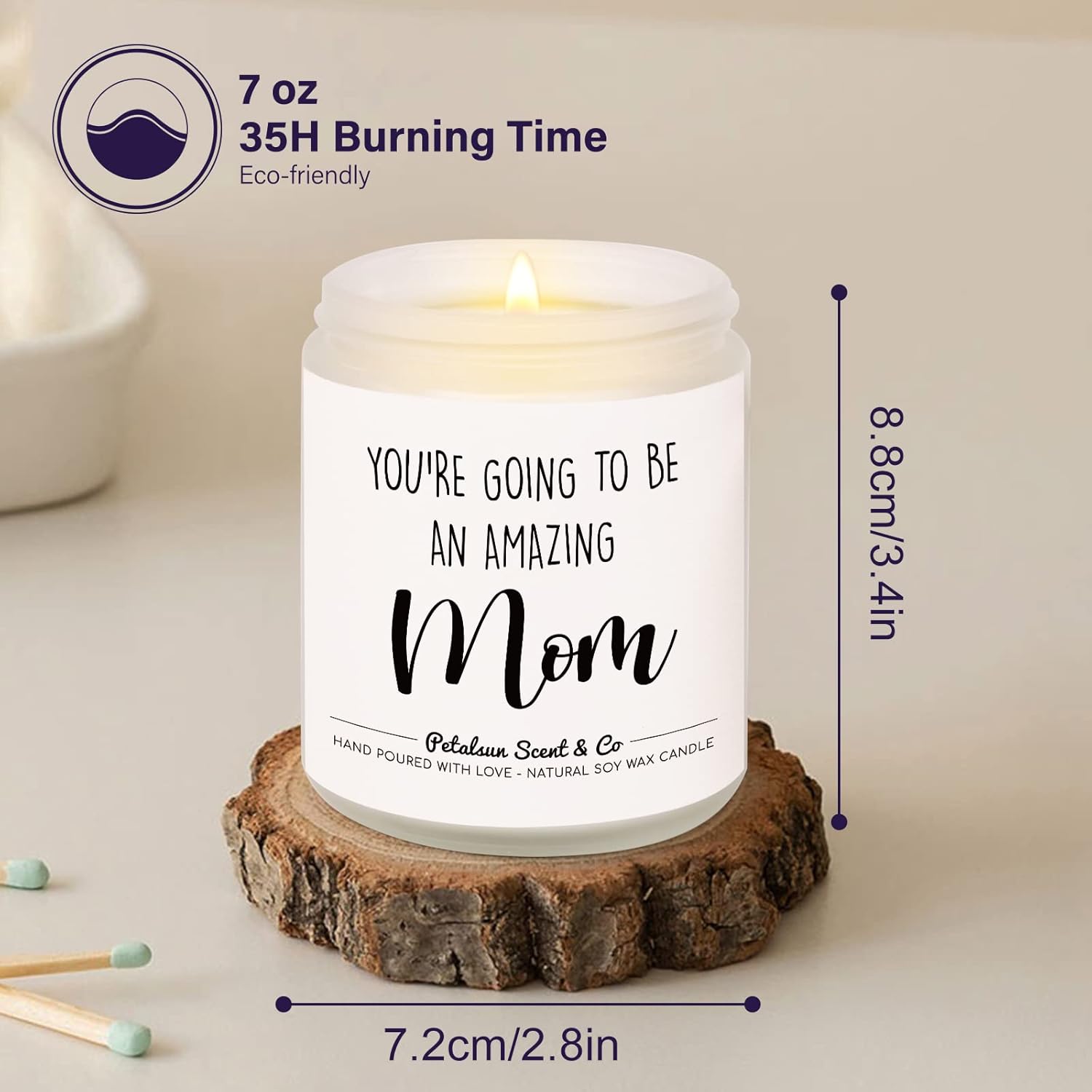Lavender Candle for Mom First Mothers Day Gift