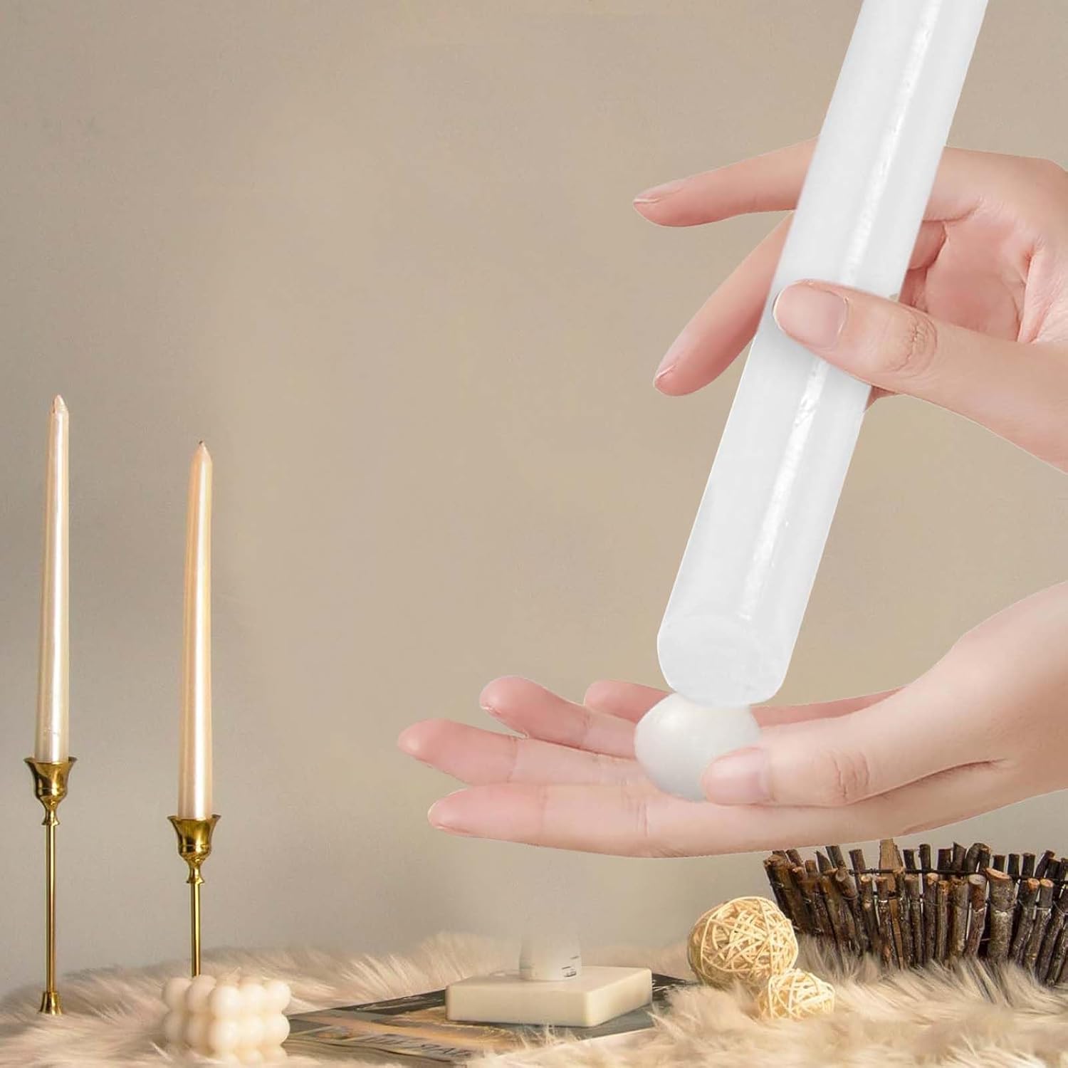 Kandelo 24 Dots Candle Taper Holder Adhesive for Candles