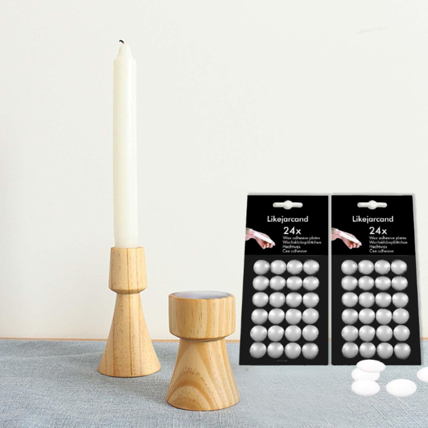 Kandelo 24 Dots Candle Taper Holder Adhesive for Candles