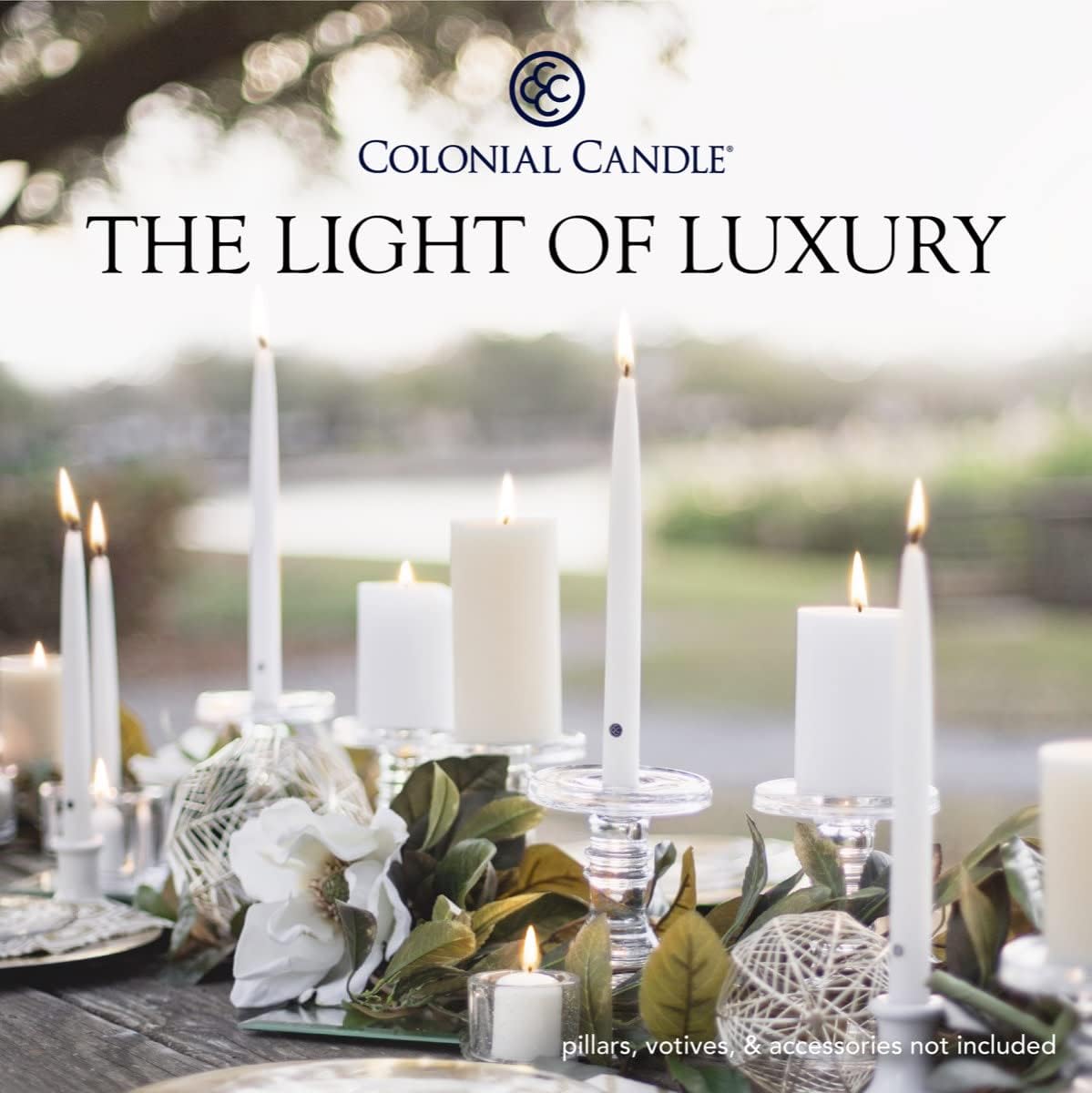Elegant Fall Scent 8-Inch Taper Candles - Pack of 12