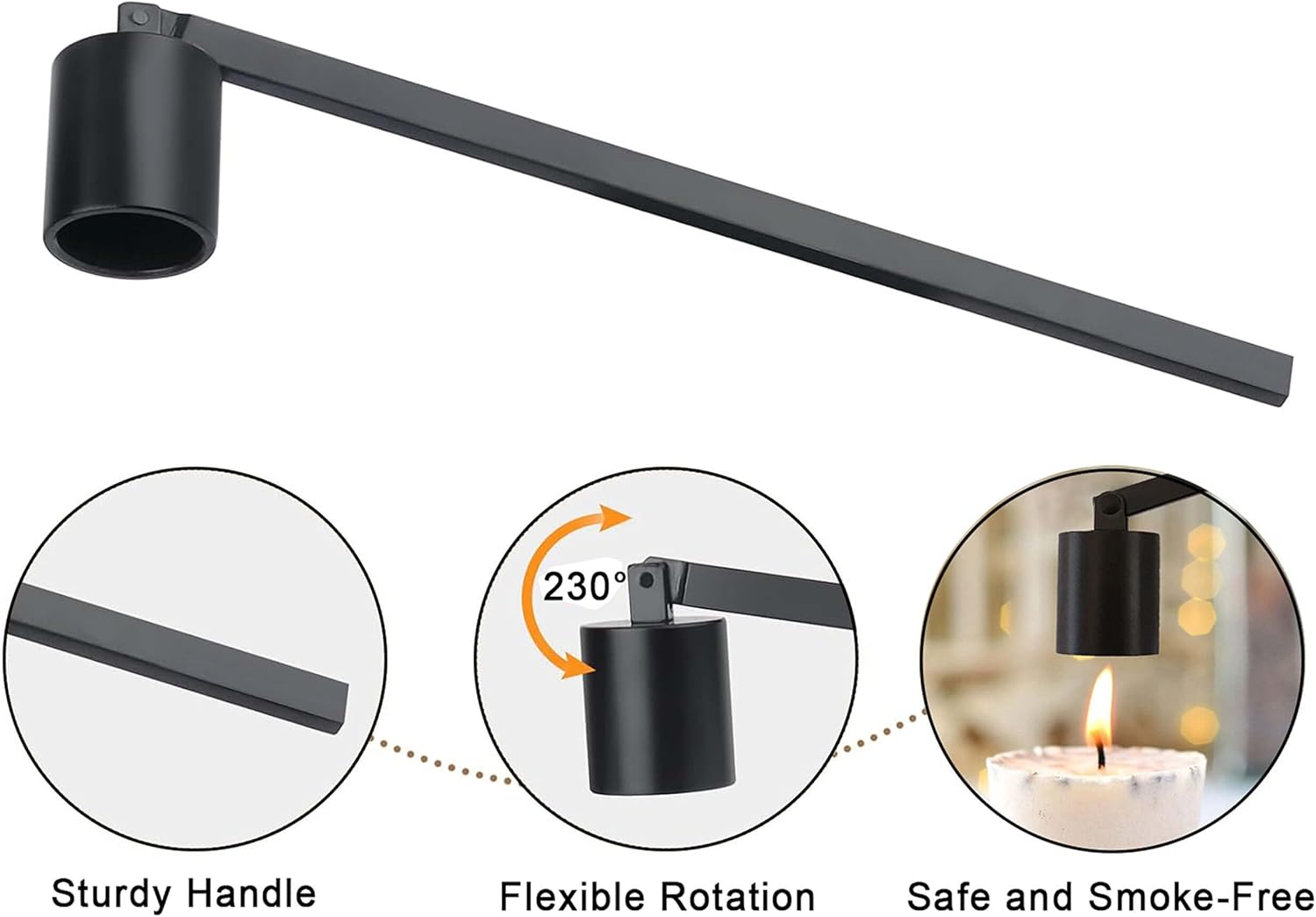 Candle Snuffer Extinguisher Long Handle Stainless Steel