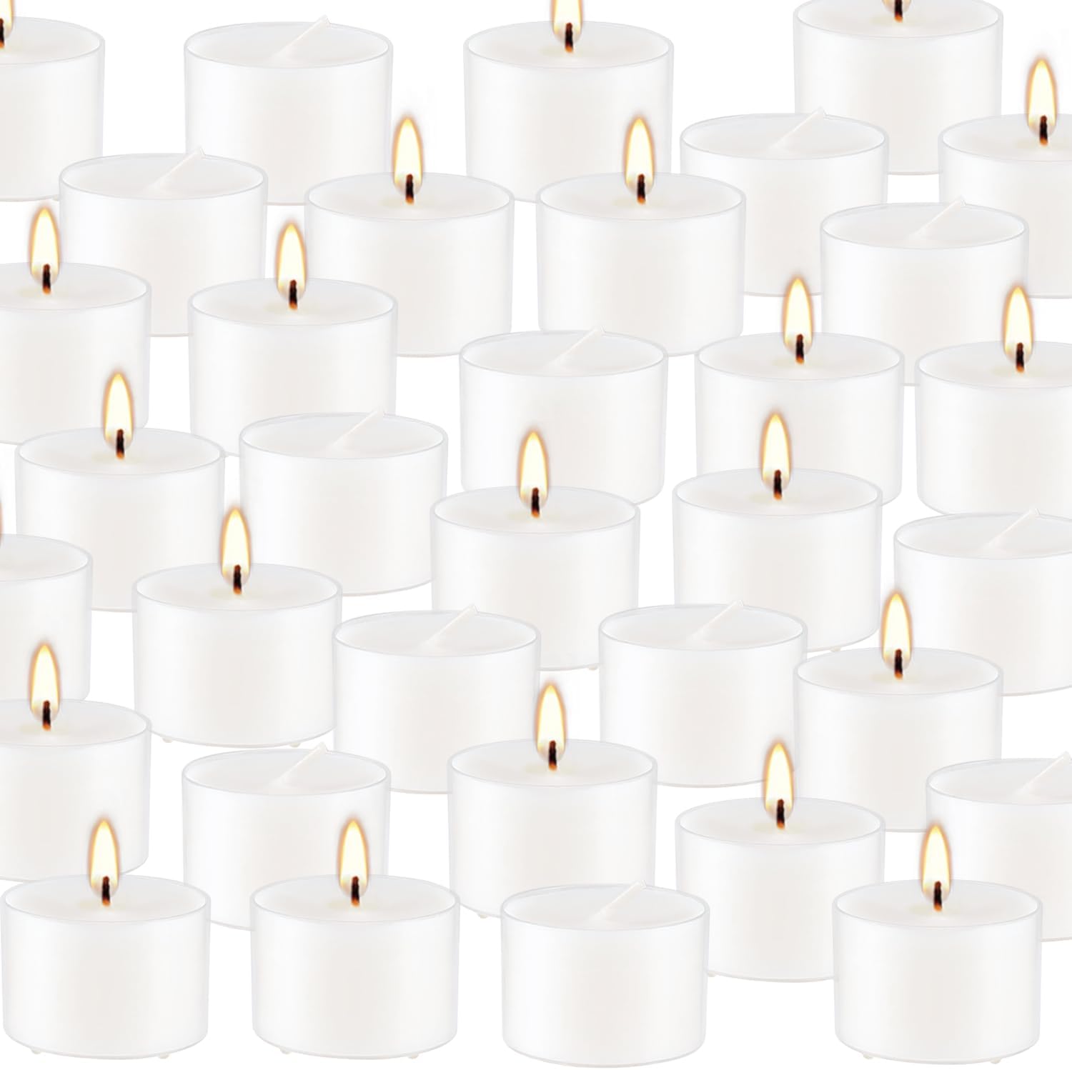 Relaxing scented tealight candles vanilla fragrance bulk set of 50