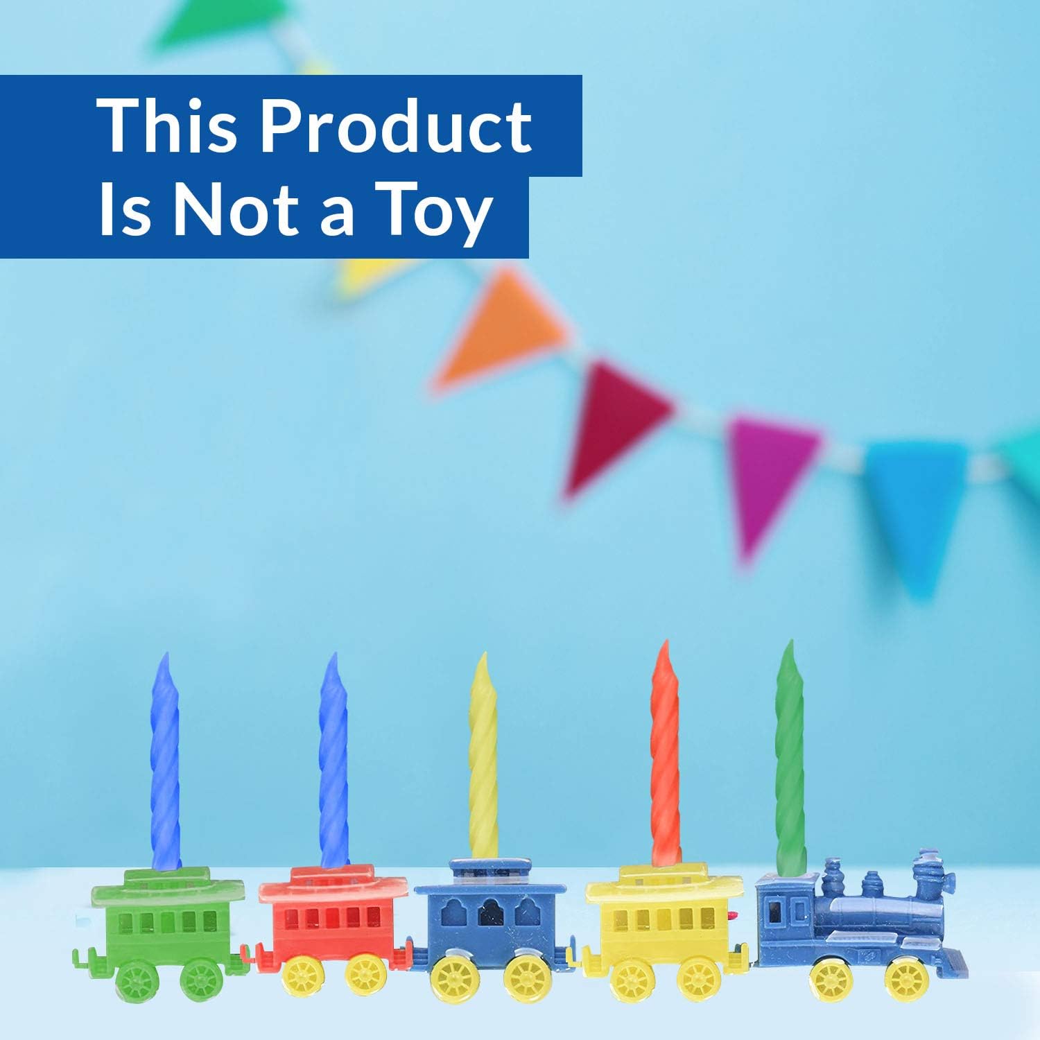Oasis Supply Birthday Train Candle Holder 5 Candles Included