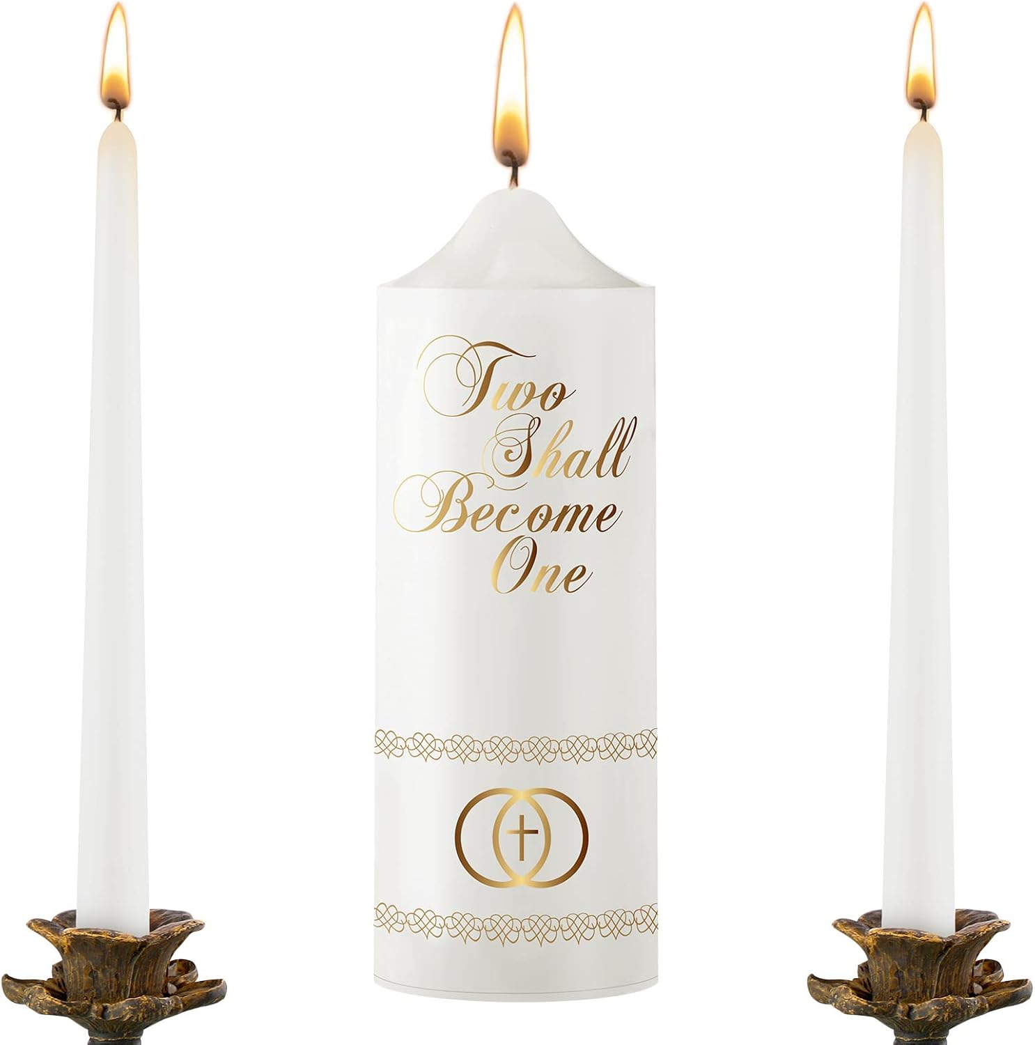 Frienda Wedding Taper Candles 3-Piece Set