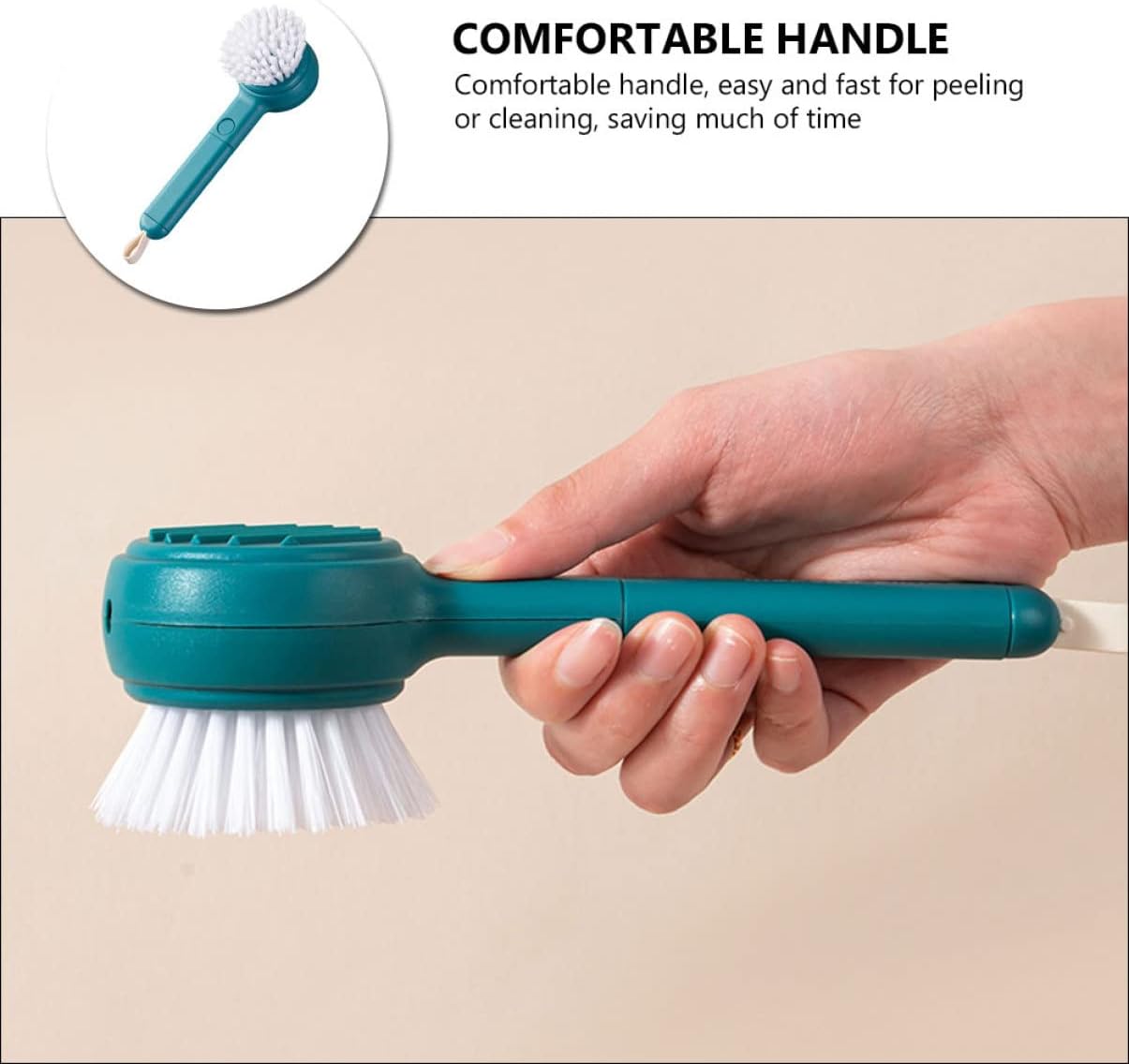 Stainless Steel Peeler Brush Ergonomic Design for Easy Peeling