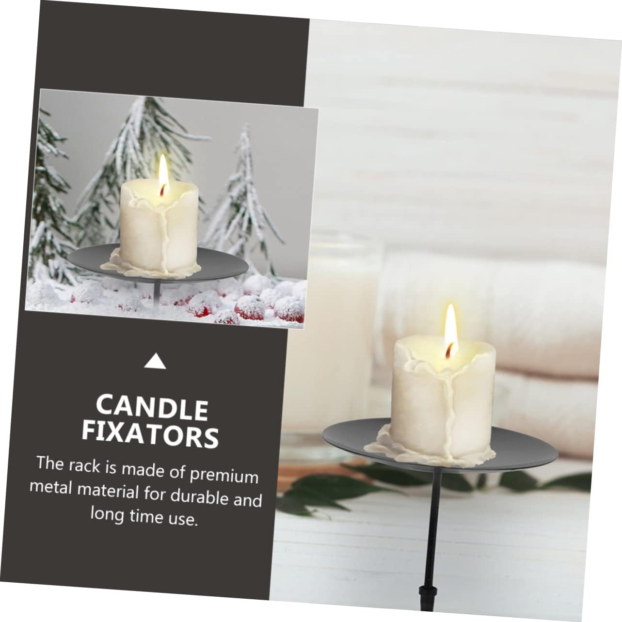 10-Piece Metal Tapered Candle Holders for Festivals Decor