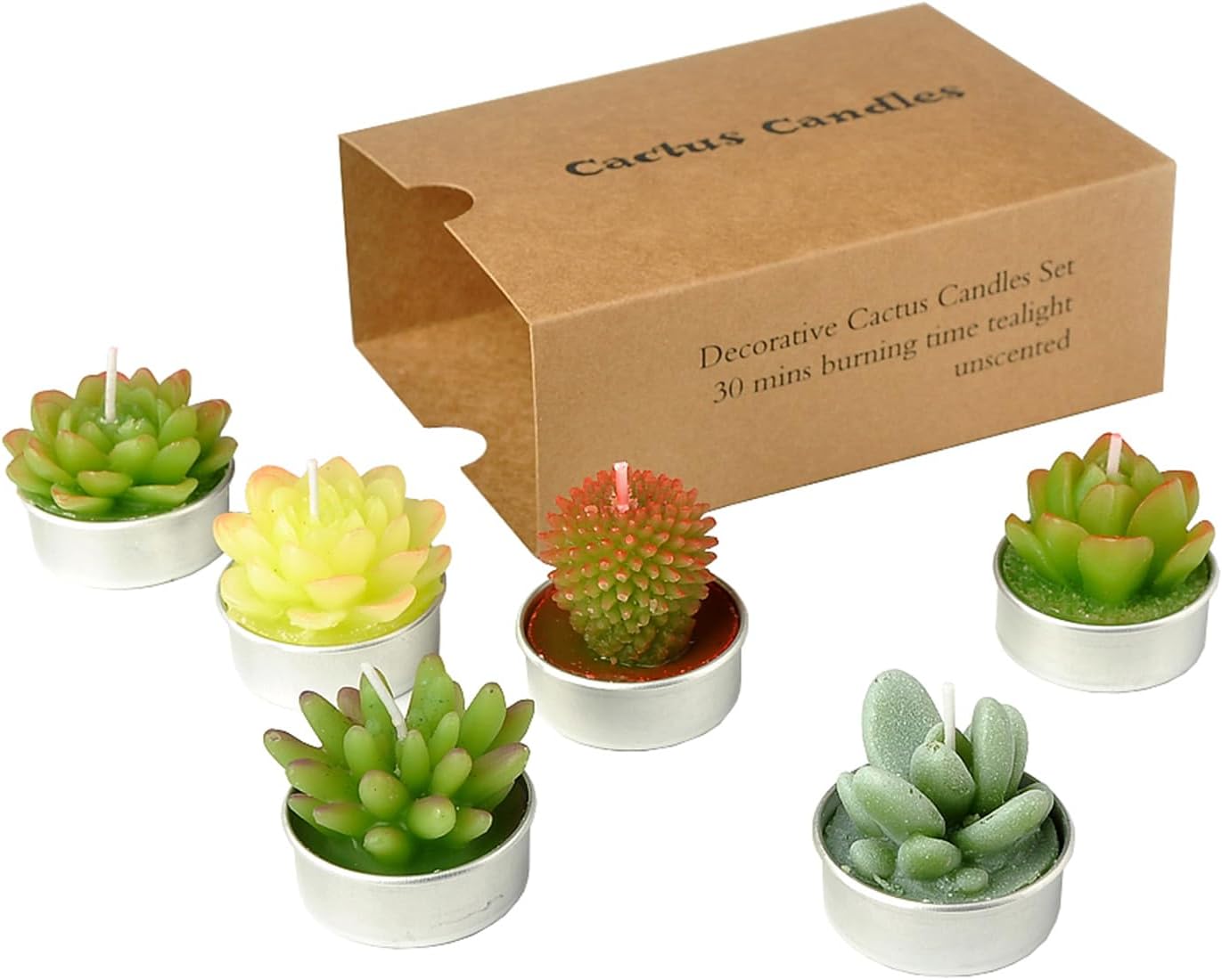 Elegant Cactus Tealight Candles