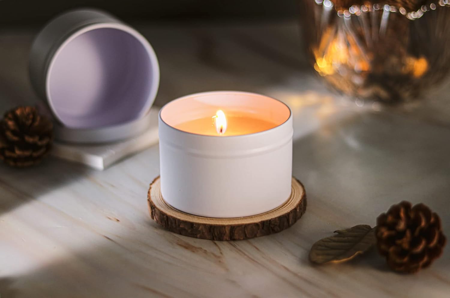 Aroparc 8oz White Candle Tins - The Perfect Travel Candle Holder