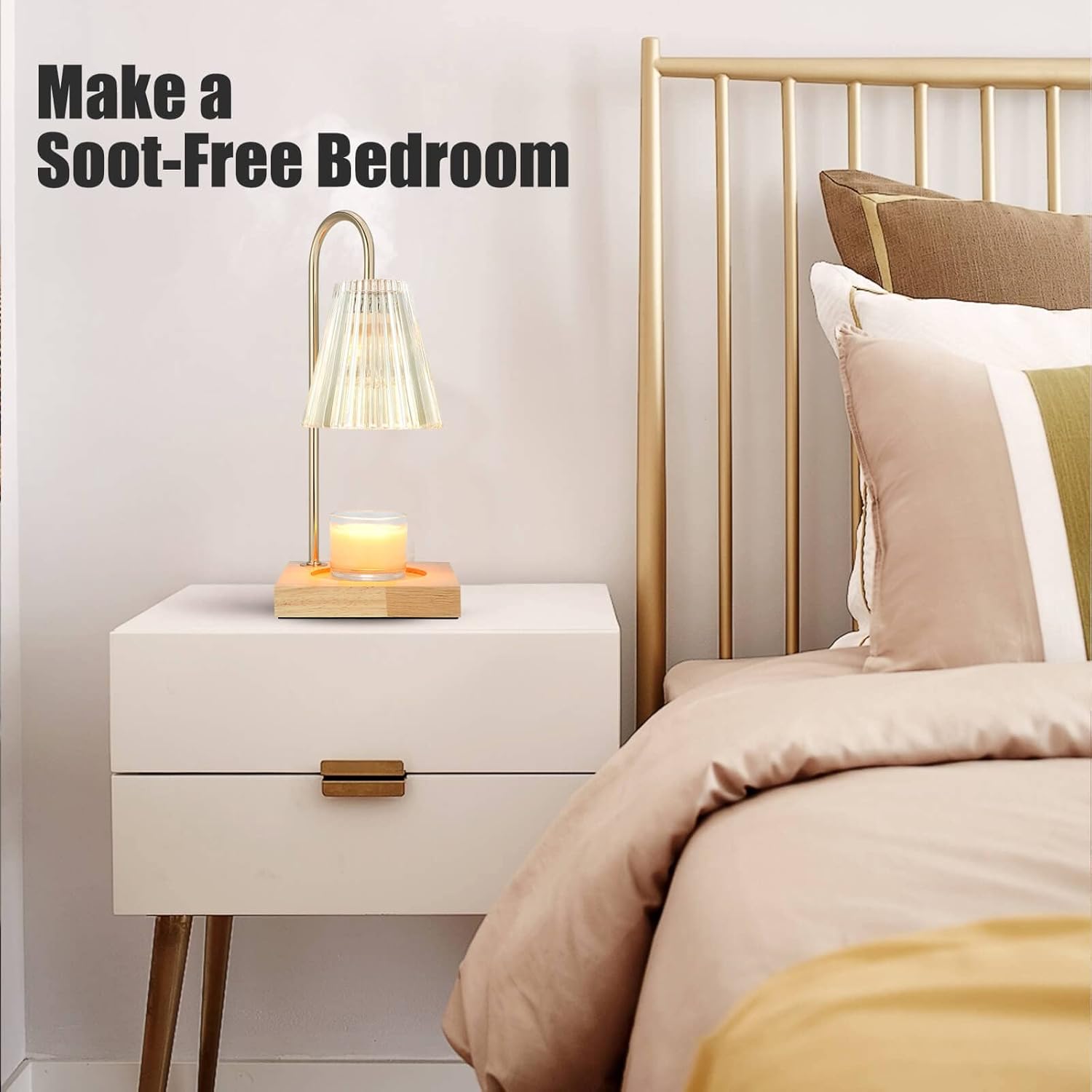 Eco-Friendly Candle Warmer Lamp with Timer 50-Watt Halogen Desk Candle Lighter