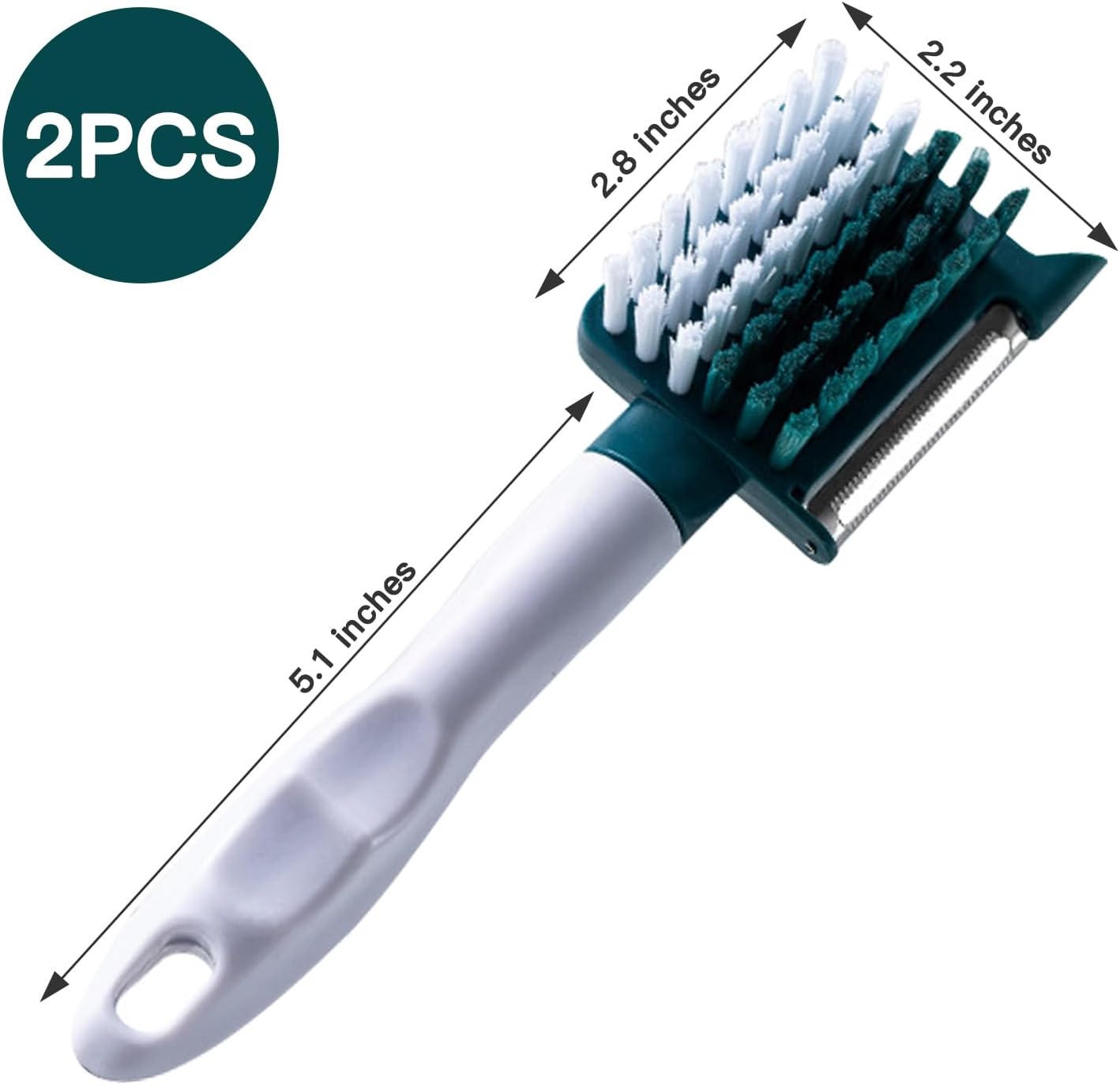 Dual-Function Vegetable Brush Julienne Peeler