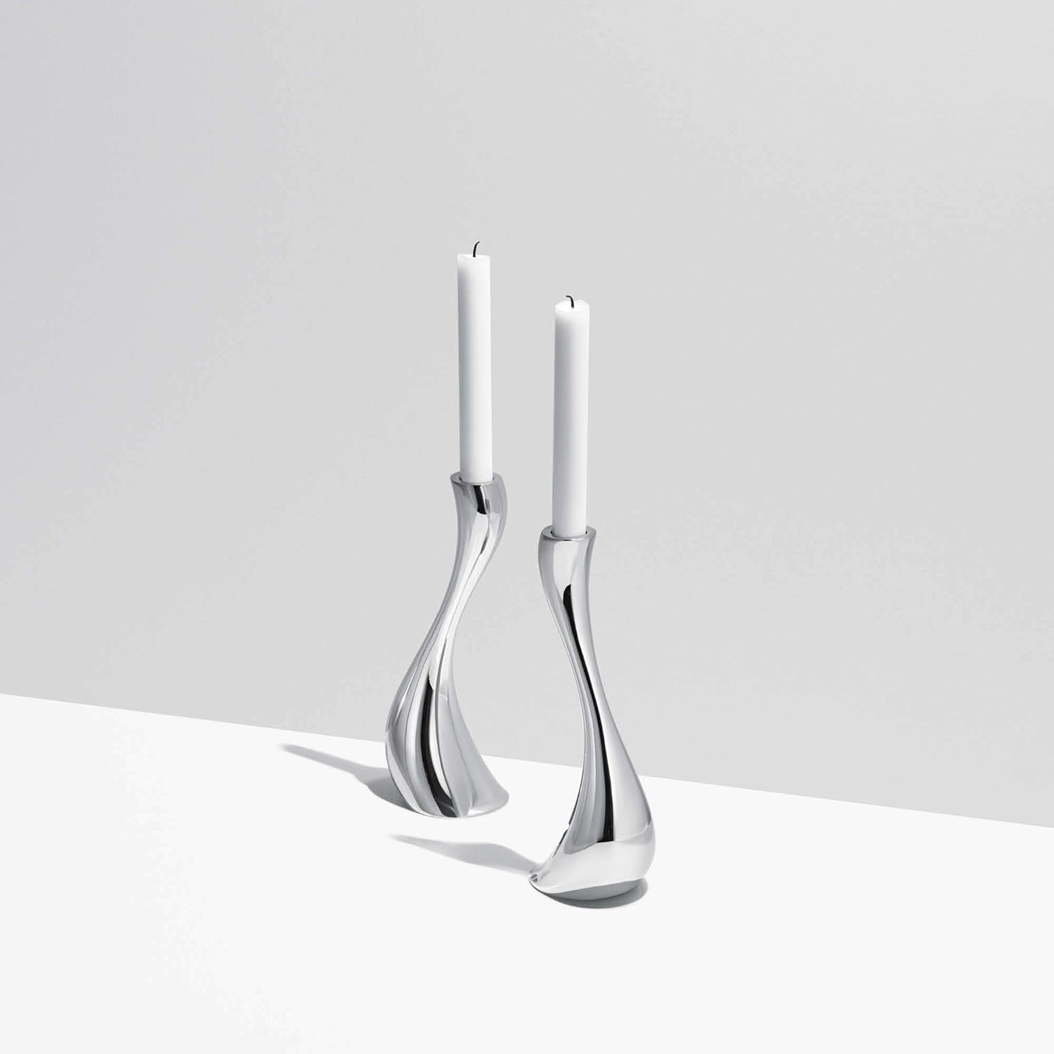 Georg Jensen Cobra Large Candle Holder Set 2 945in