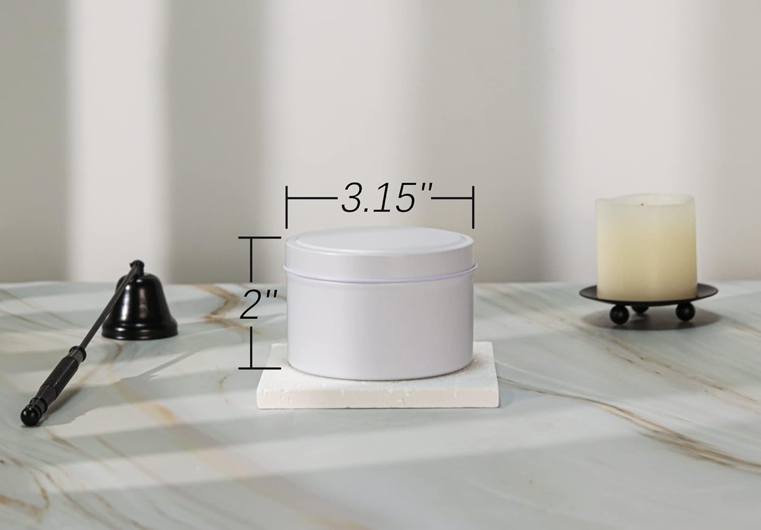 Aroparc 8oz White Candle Tins - The Perfect Travel Candle Holder