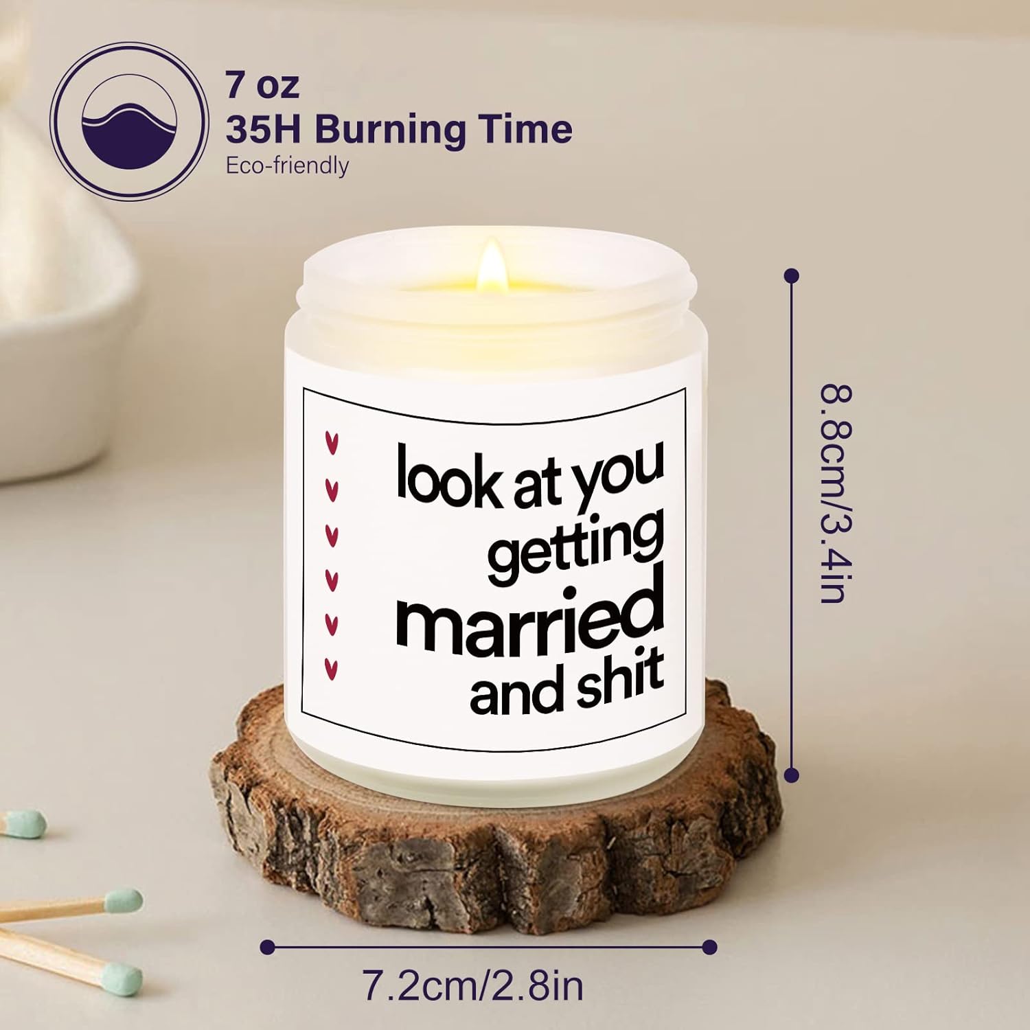 Funny Lavender Candle for Weddings Bridal or Engagements