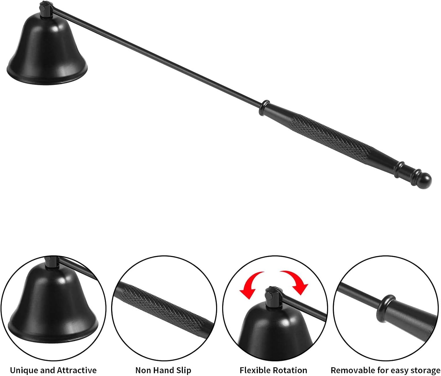 Candle Snuffer with Long Handle Reliable extinguisher for candles