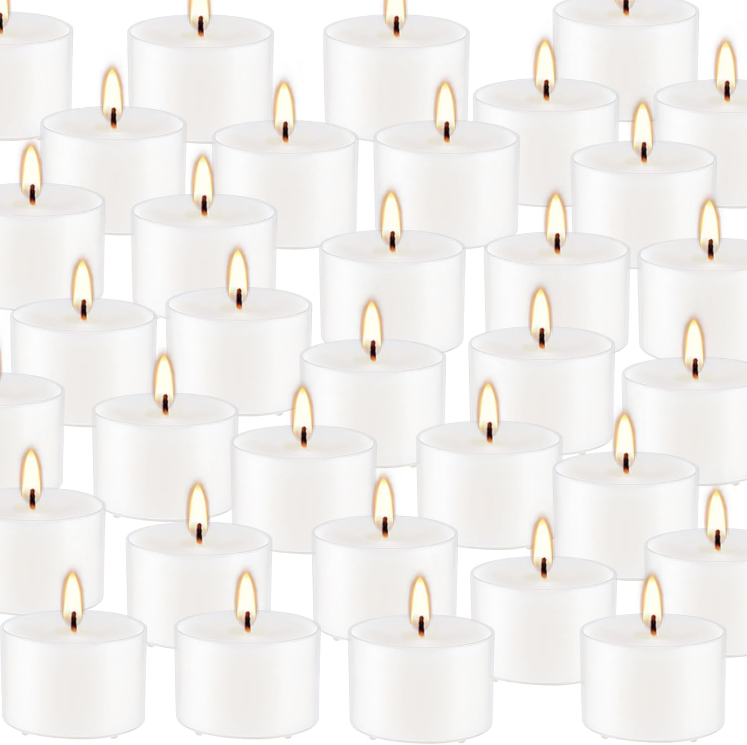 Relaxing scented tealight candles vanilla fragrance bulk set of 50