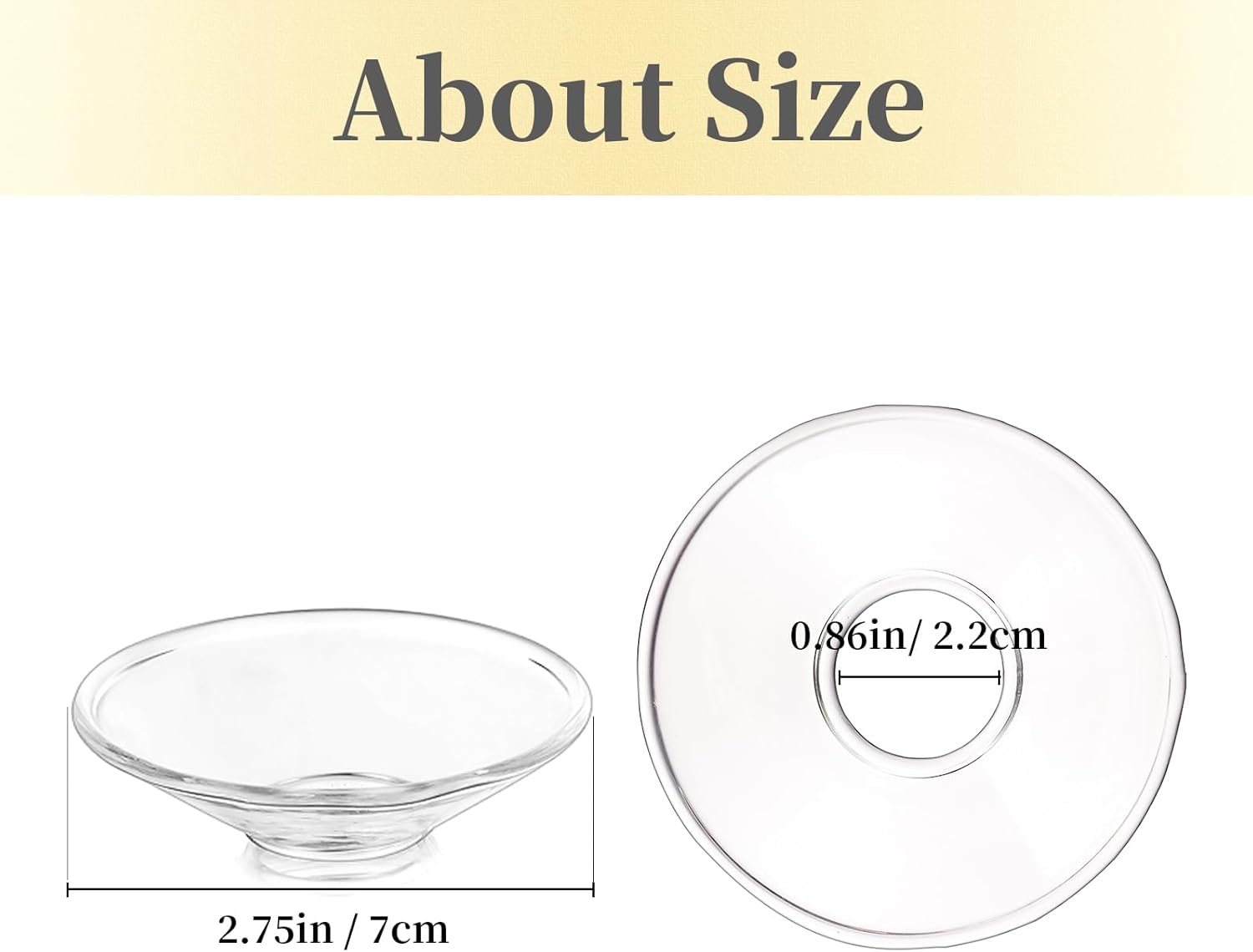 Hewory Glass Bobeches for Candle Drip Catcher