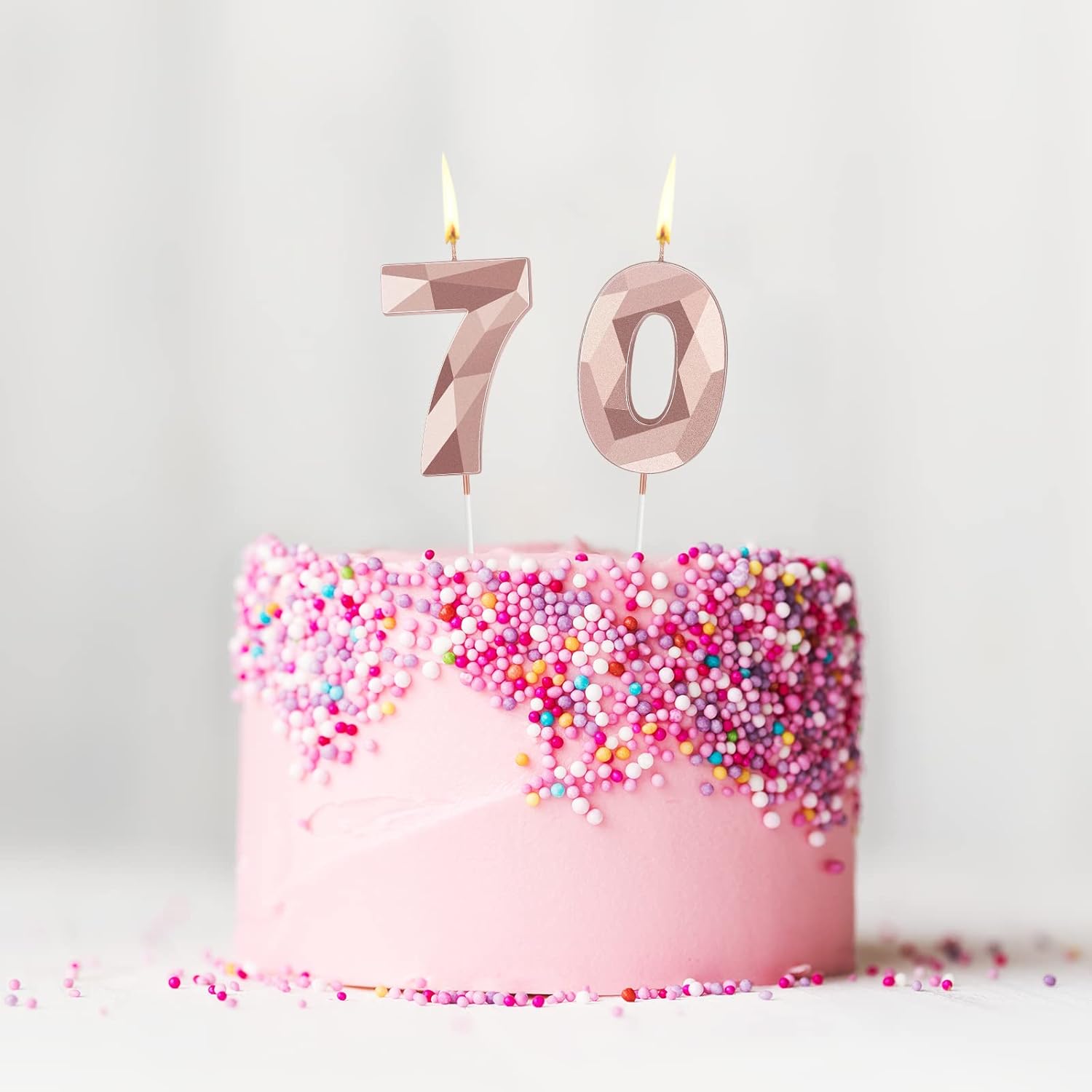 Nuanchu Elegant 70th Birthday Candles Perfect for Parties Weddings