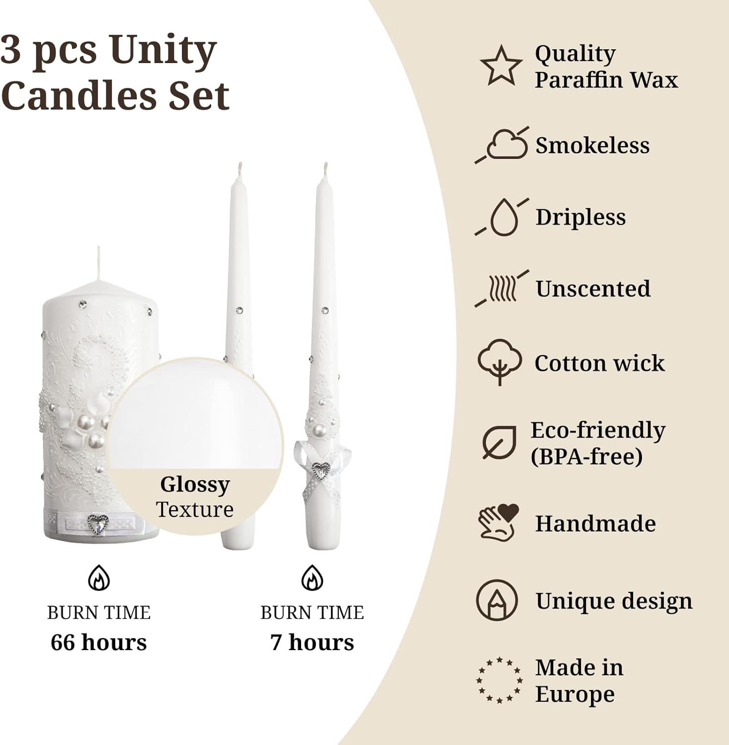 VABA Unity Candles Wedding Set