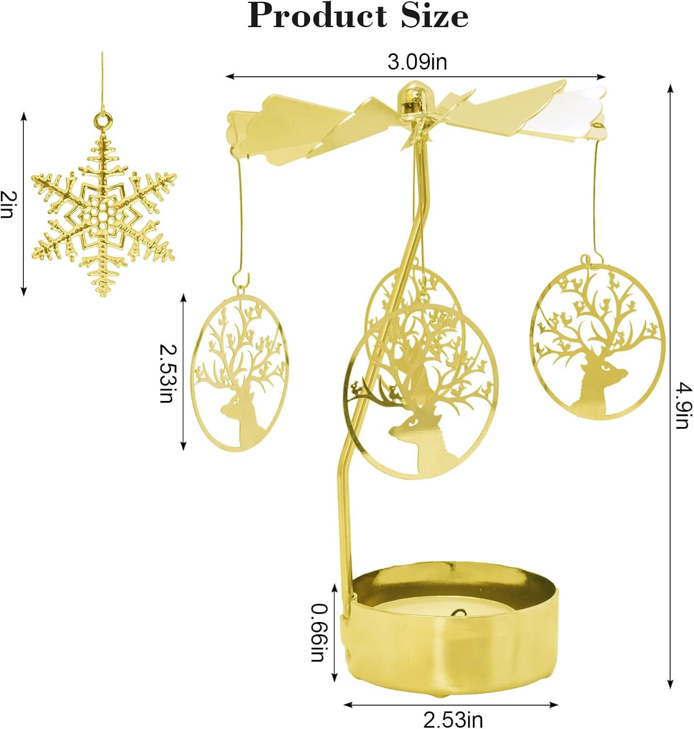 Heliltd 2-Piece Christmas Candle Holder Set Description