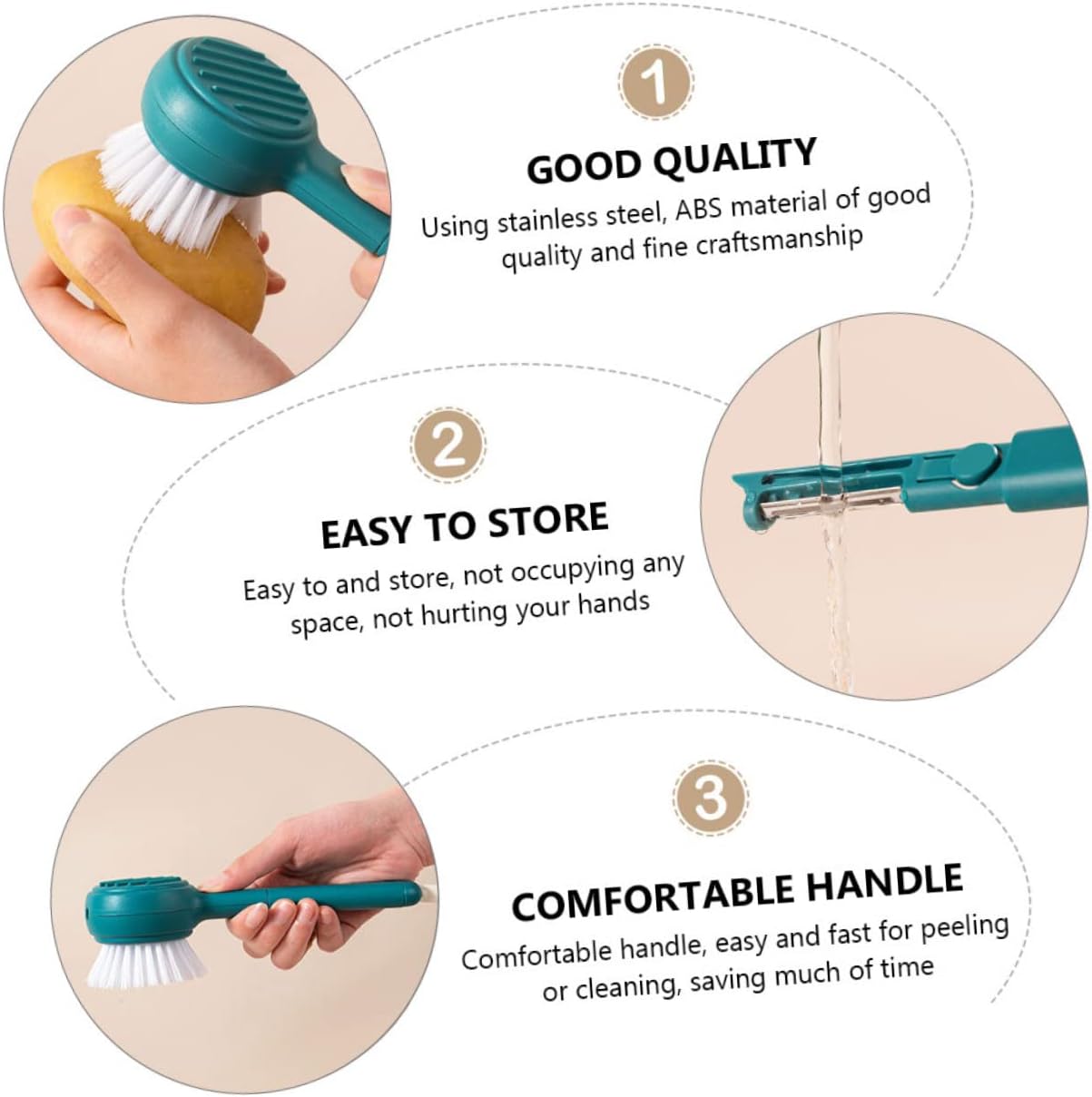 VOSAREA Vegetable and Fruit Peeling Brush