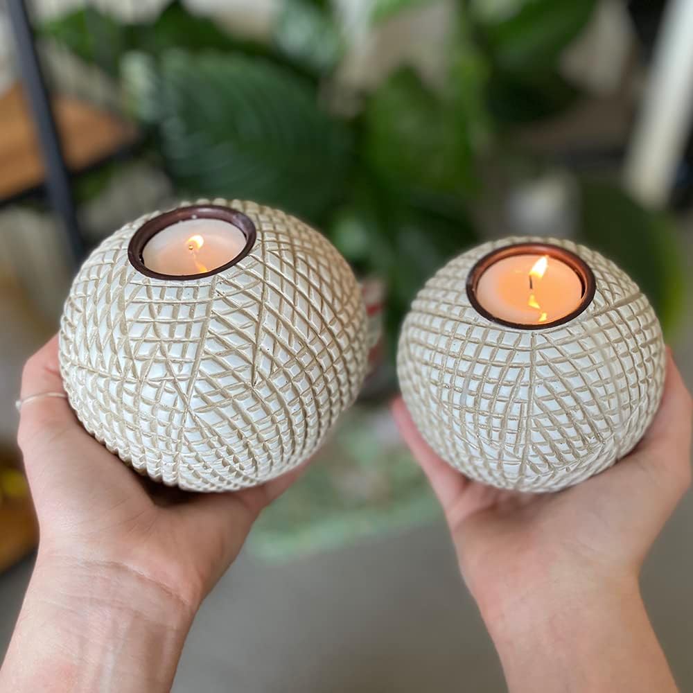 Capture the moment with our elegant Luca Orb Candle Holder Set