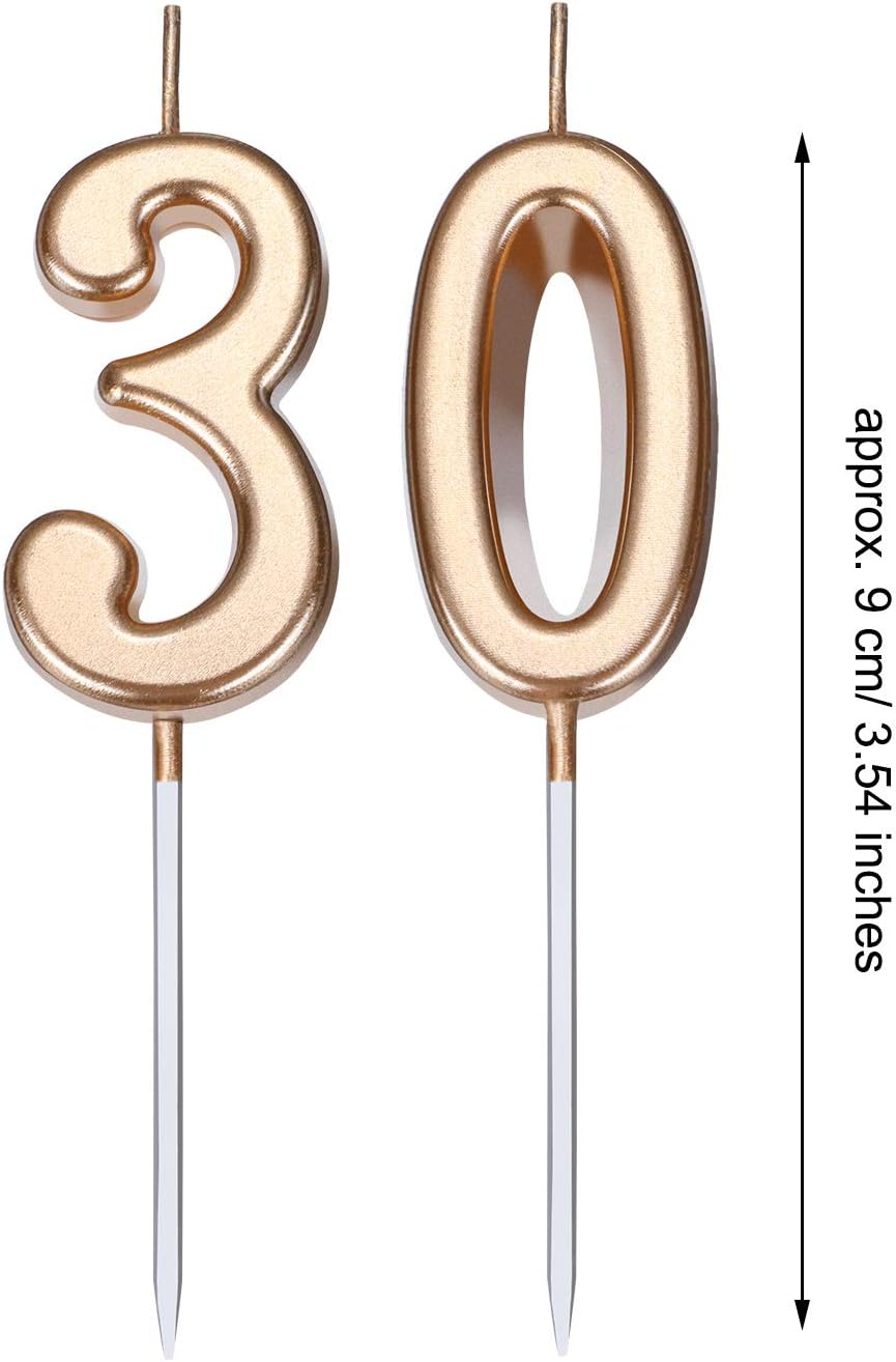 Charming 30th Birthday Candle with Numerical Design