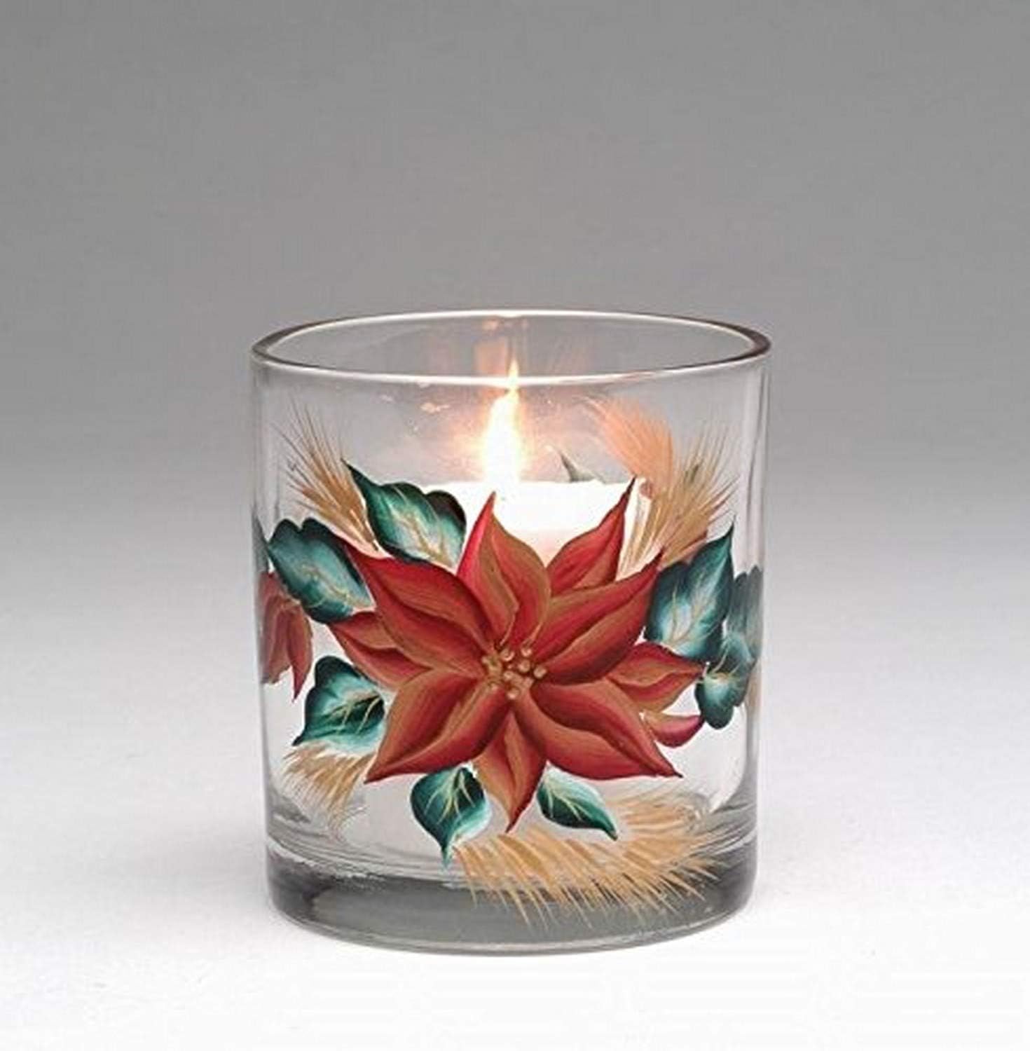 Blossom Bright - Poinsettia Votive Candle Holder