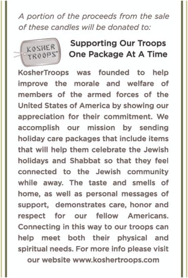 Rite Lit Green Hanukkah Candles - Support Troops