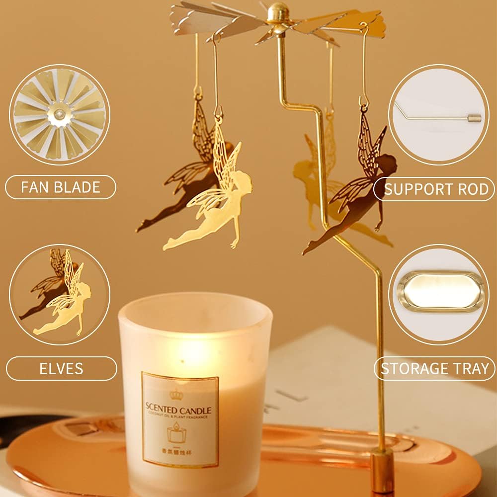 Luxury Spinning Candle Holder for Table Centerpiece