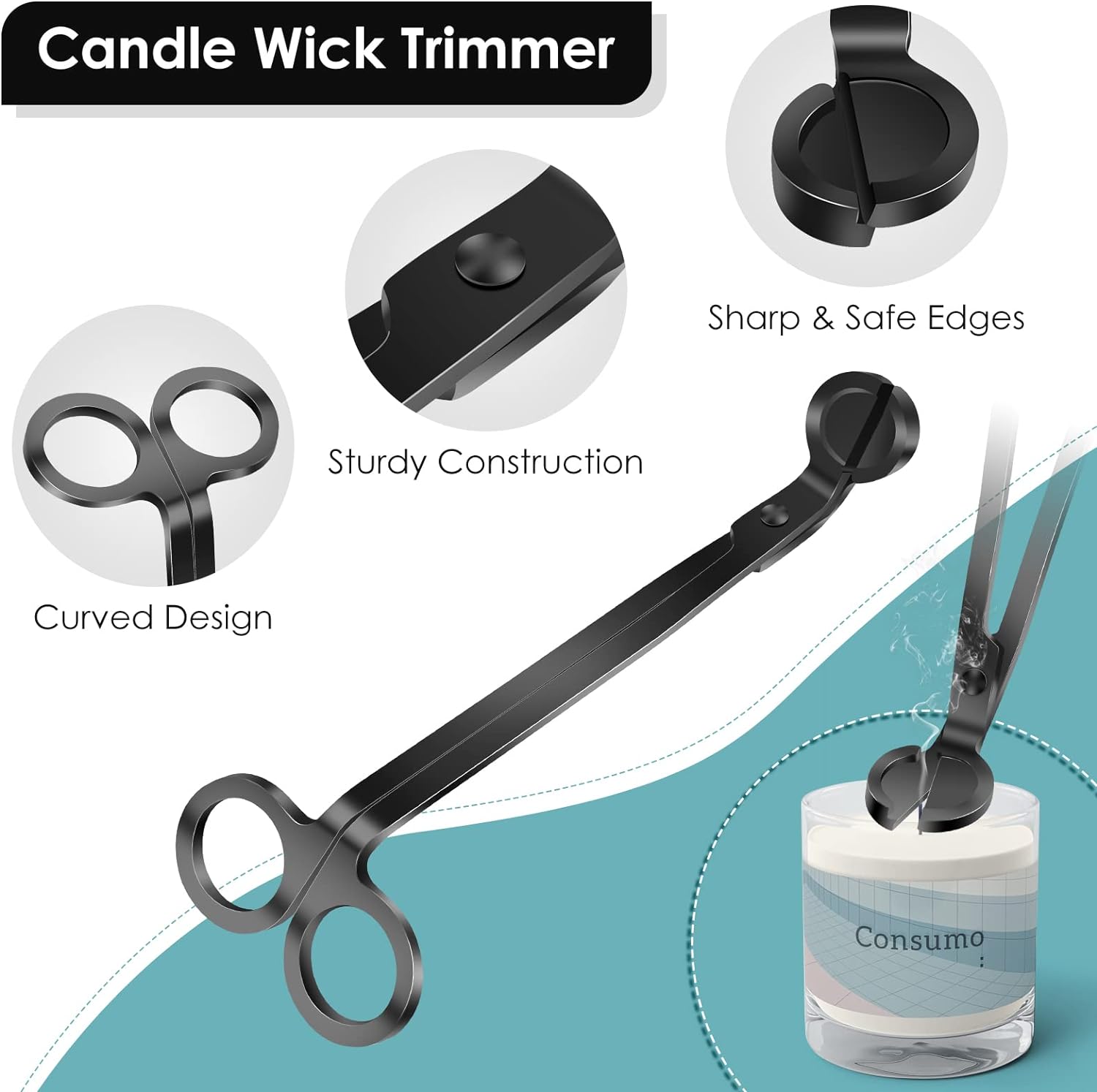 Bright compact and stylish candles Wick Tools Set 3 Piece