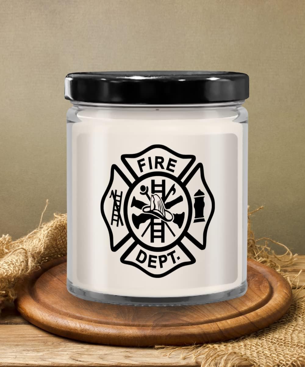Game On Novelties Firefighter Maltese Cross Candle