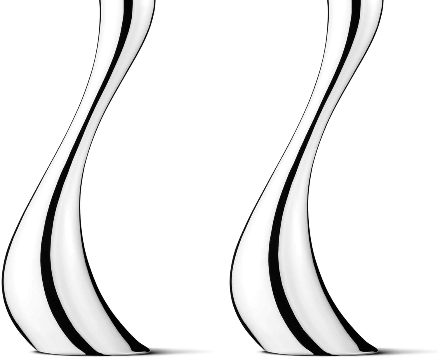 Georg Jensen Cobra Large Candle Holder Set 2 945in