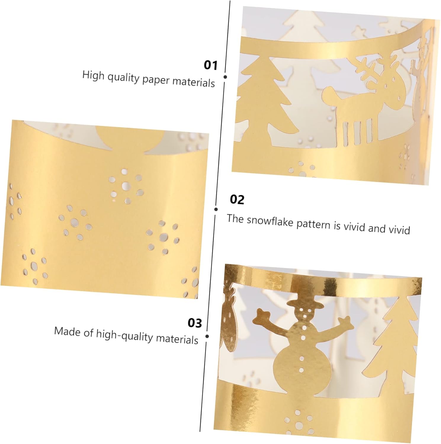 Zerodeko Party Candle Shade - Snowflake 50PCS - Makes Your Home Festive