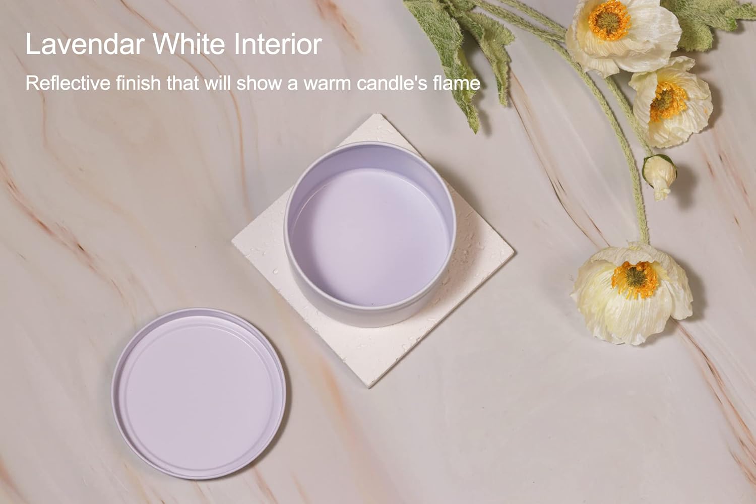 Aroparc 8oz White Candle Tins - The Perfect Travel Candle Holder