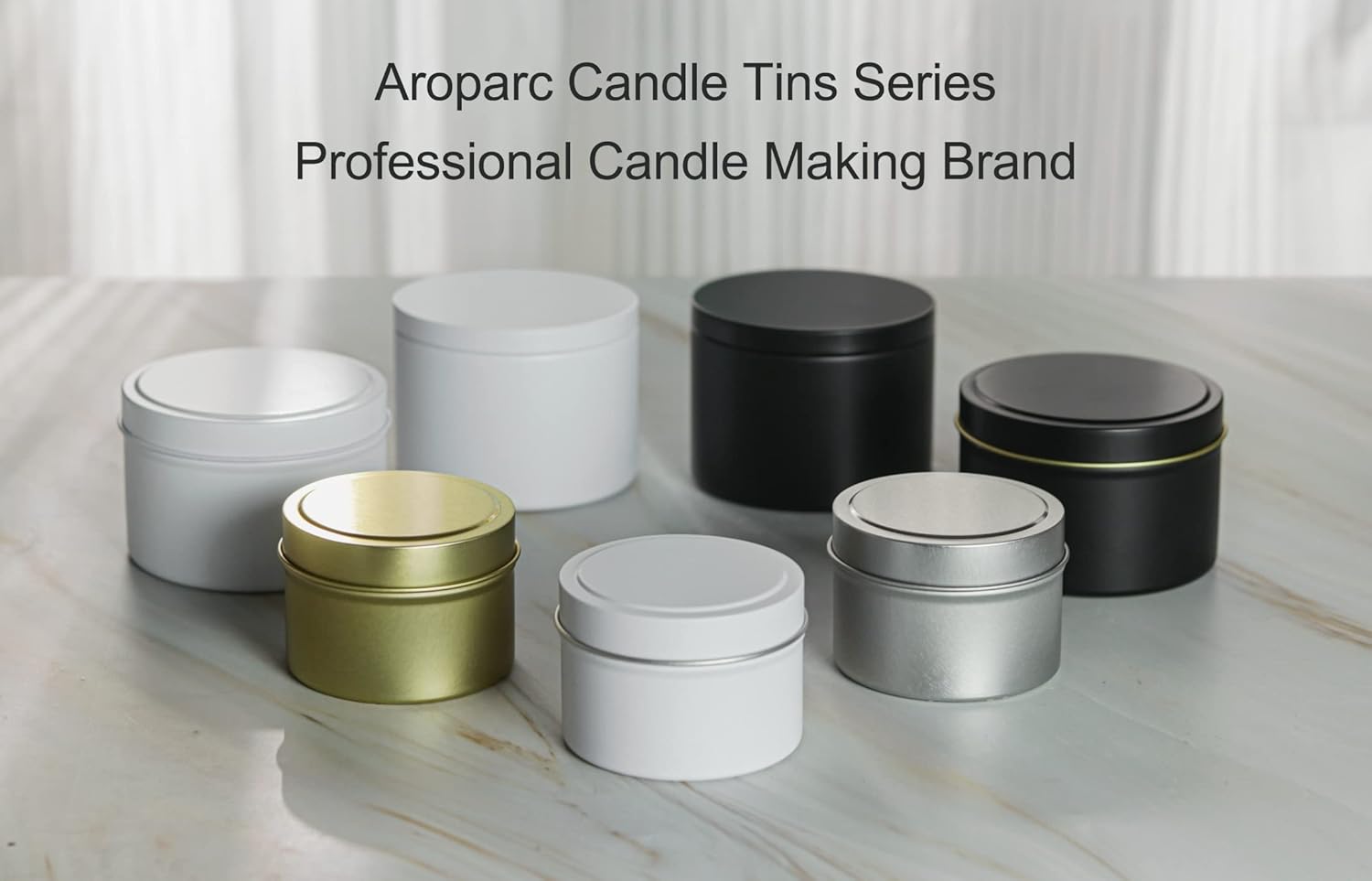 Aroparc 8oz White Candle Tins - The Perfect Travel Candle Holder
