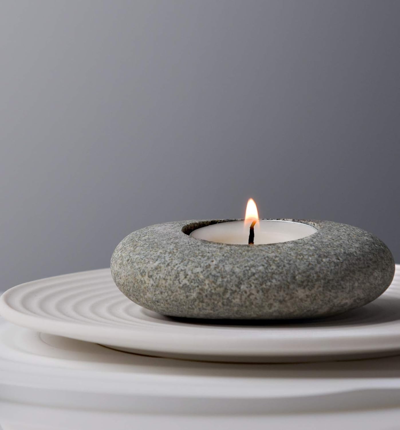 Handmade Pebble Candle Holder
