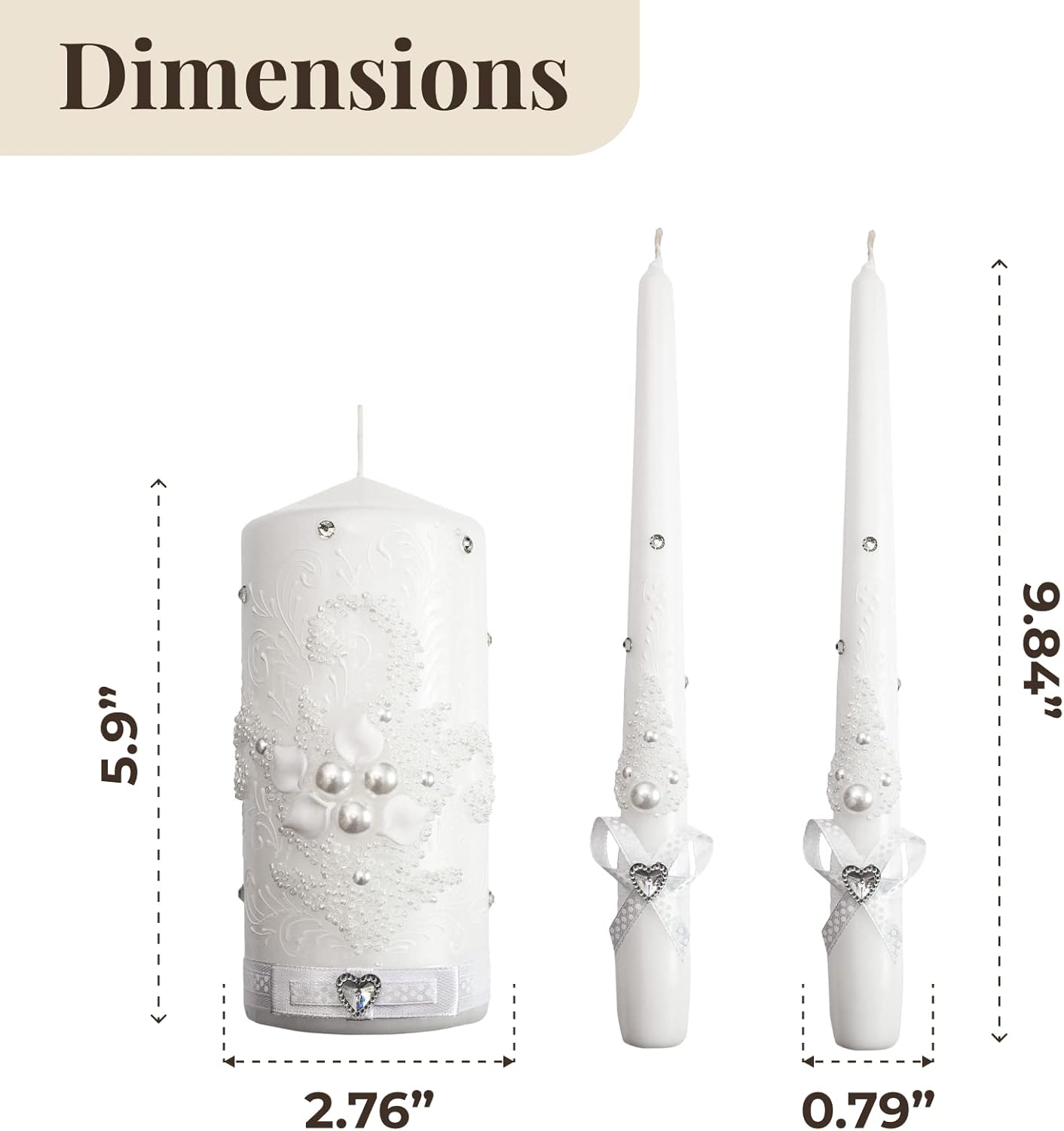 VABA Unity Candles Wedding Set