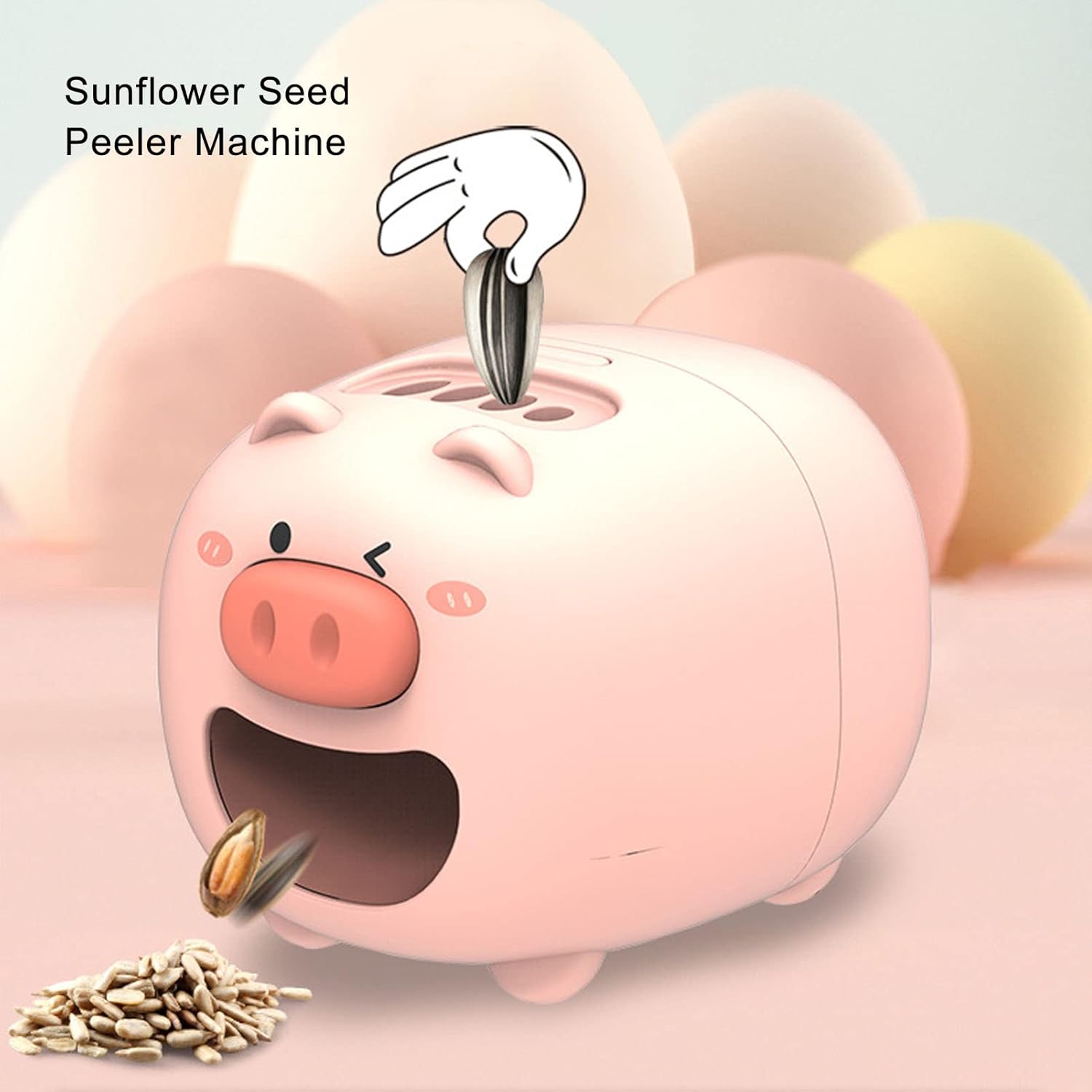 GYZOUKA Cute Pig Shaped Sunflower Seed Sheller PEeler Machine