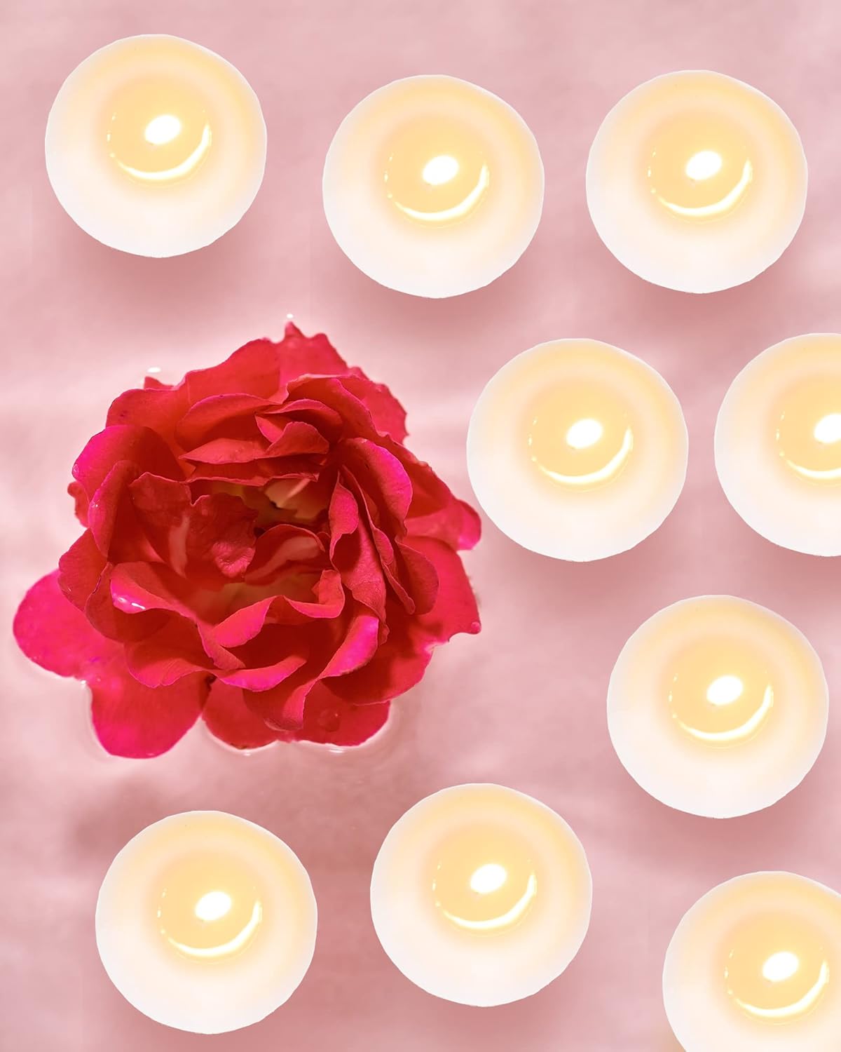 Low-needle floating tealight candles - 100 pieces 165 inch elegant unscented