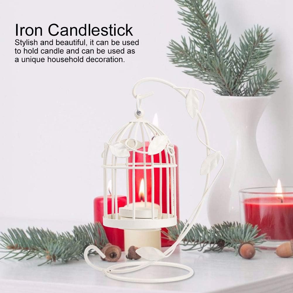 Hokzyhouse Innovative Iron Leaves Candle Holder